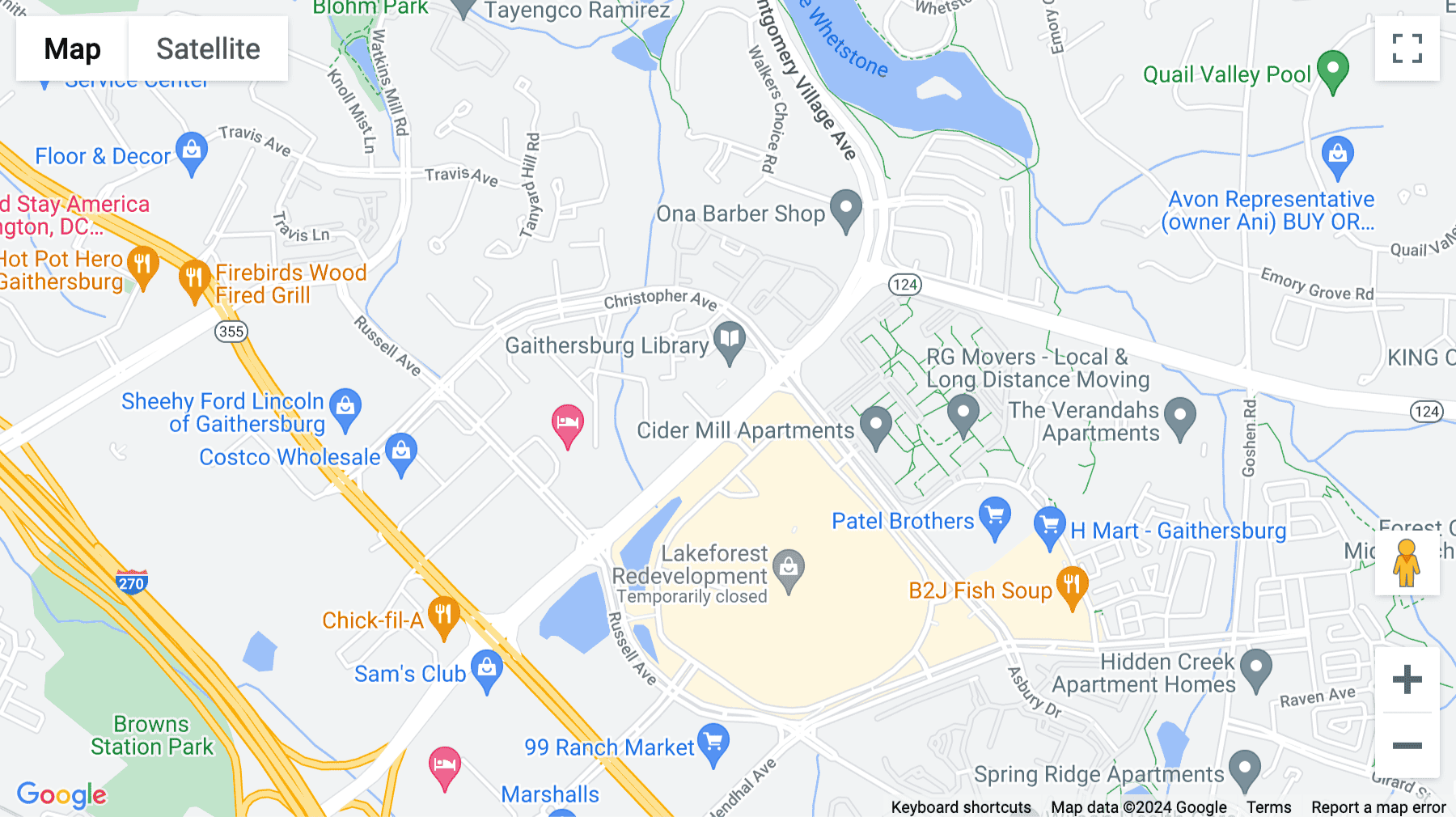 Click for interative map of 18310 Montgomery Village Avenue, Suite 300, Gaithersburg