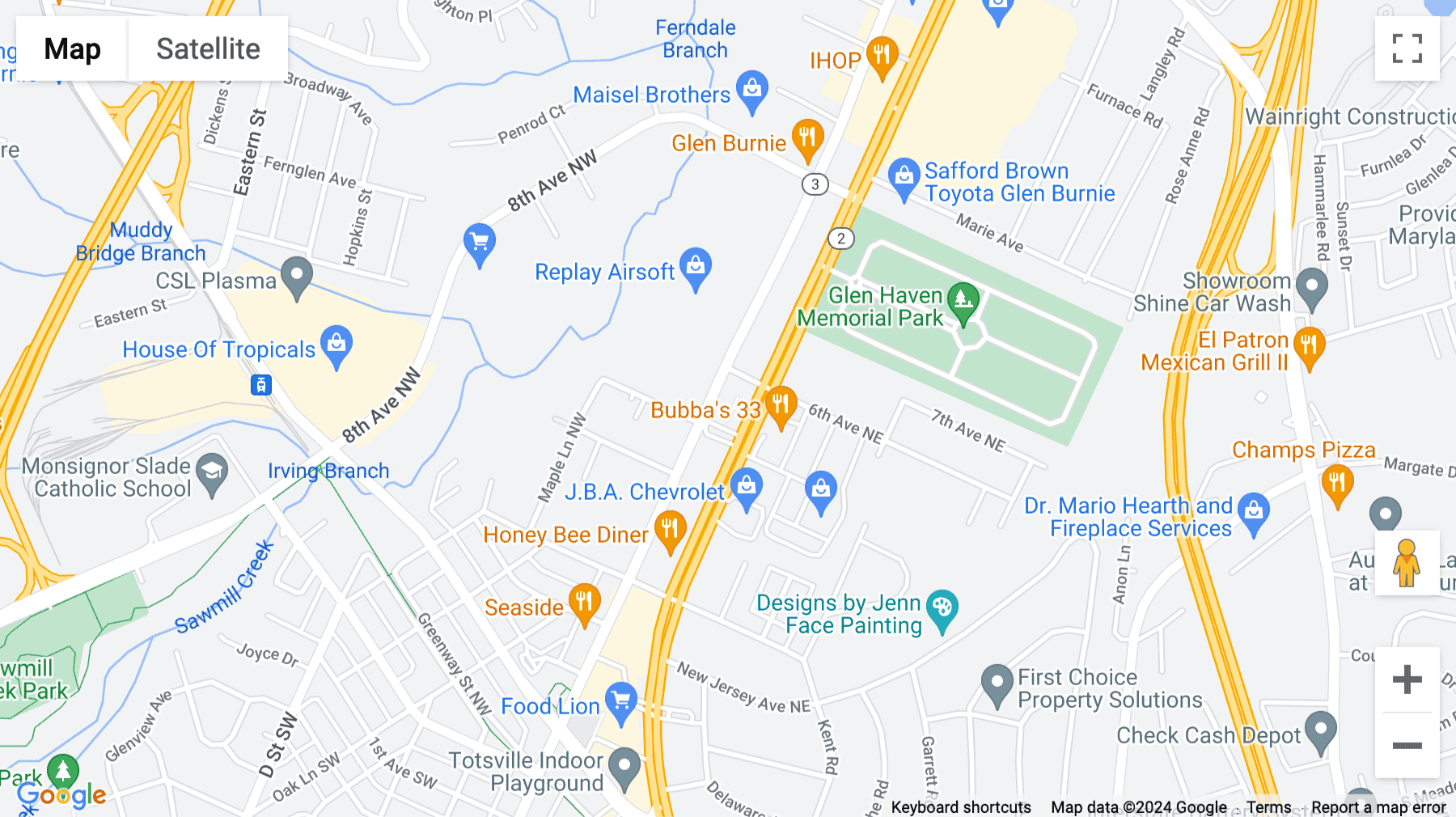 Click for interative map of 7310 Ritchie Highway, Suite 200, Glen Burnie