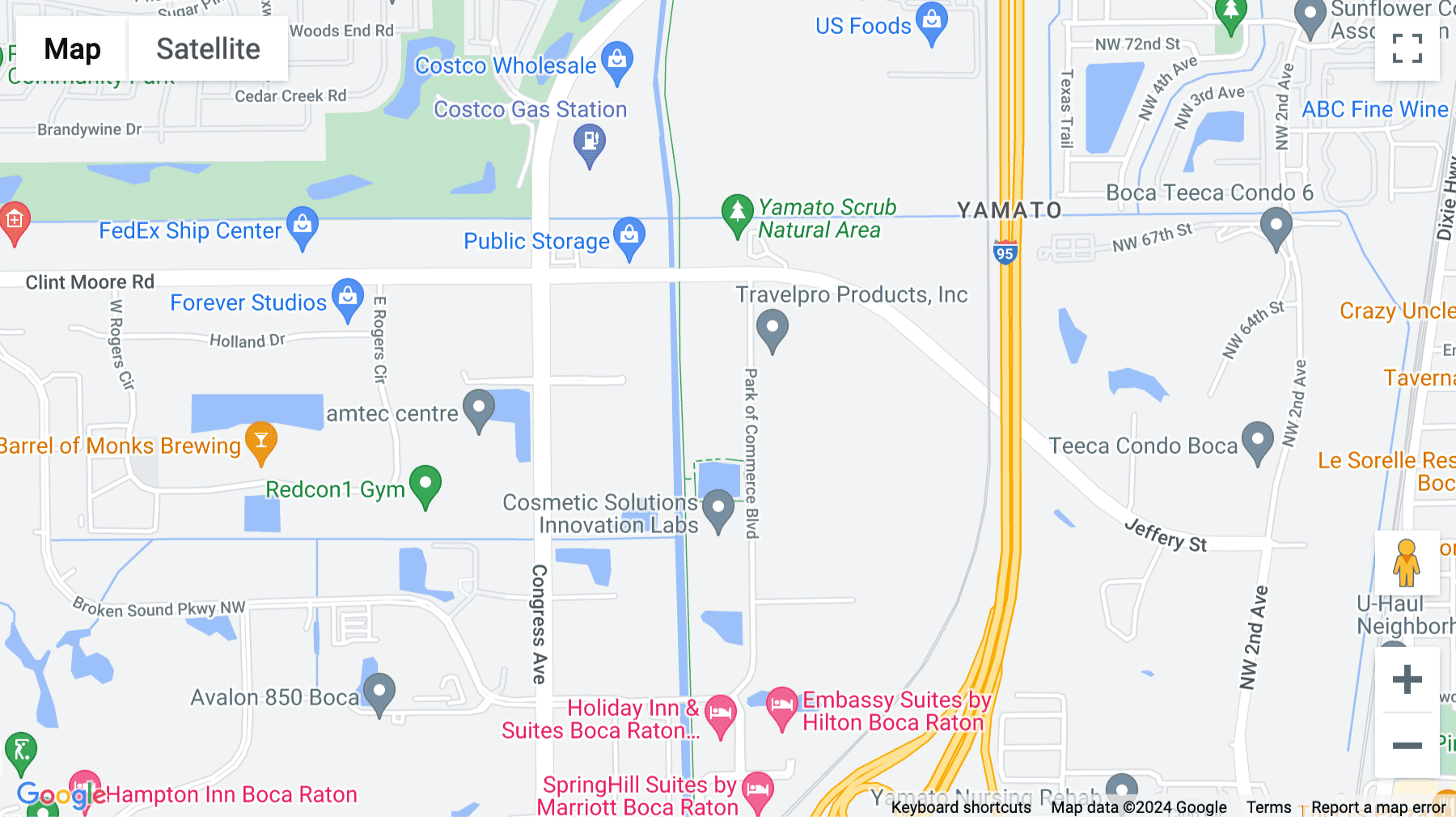 Click for interative map of 6501 Park Commerce Boulevard, Boca Raton