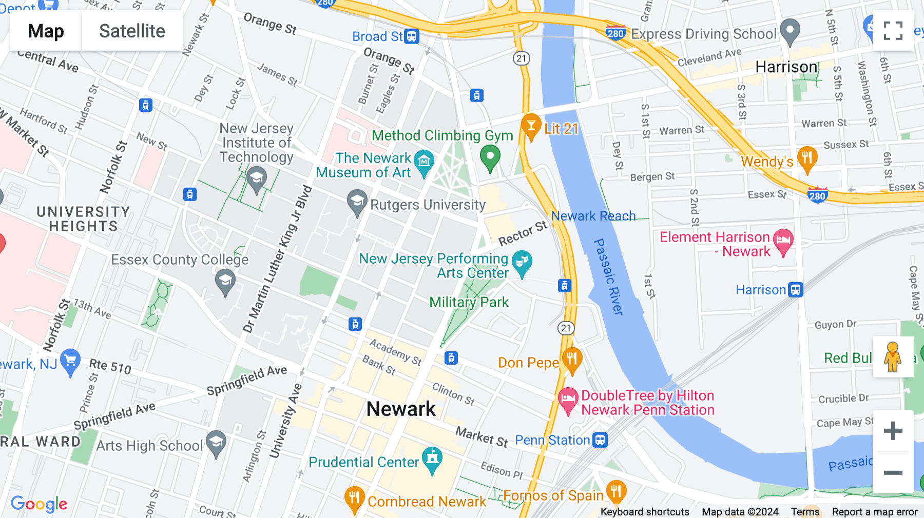 Click for interative map of 609 Broad Street, 2nd Floor, Newark