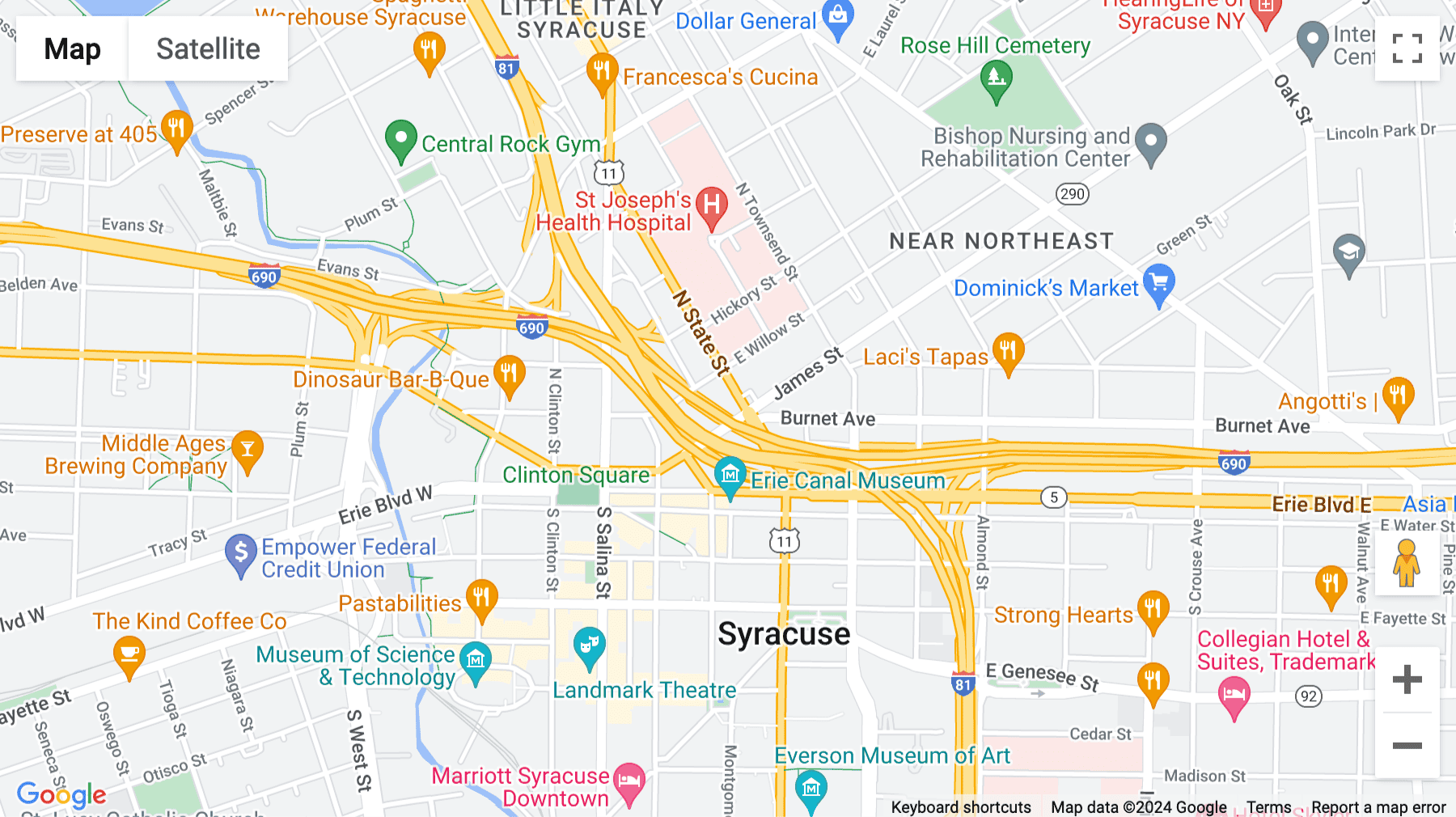 Click for interative map of 323 James Street, Suite 200, Syracuse