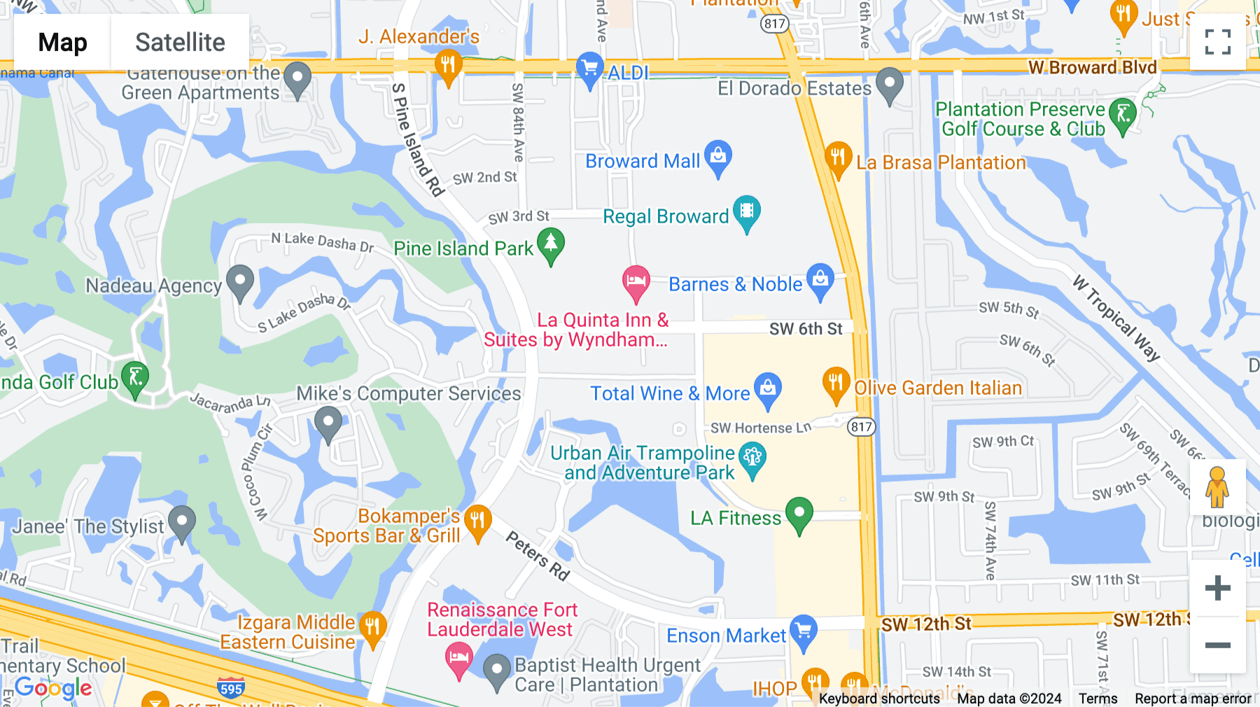 Click for interative map of 7901 Southwest 6th Court, 3rd Floor, Plantation