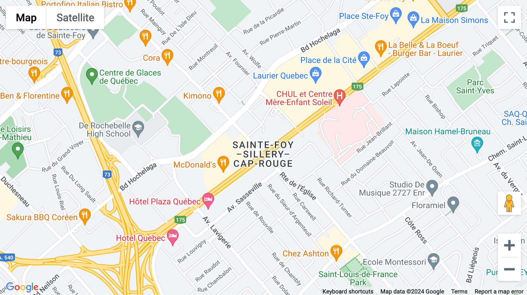 Click for interative map of Complexe Jules-Dallaire, 2828 Boulevard Laurier, Quebec City
