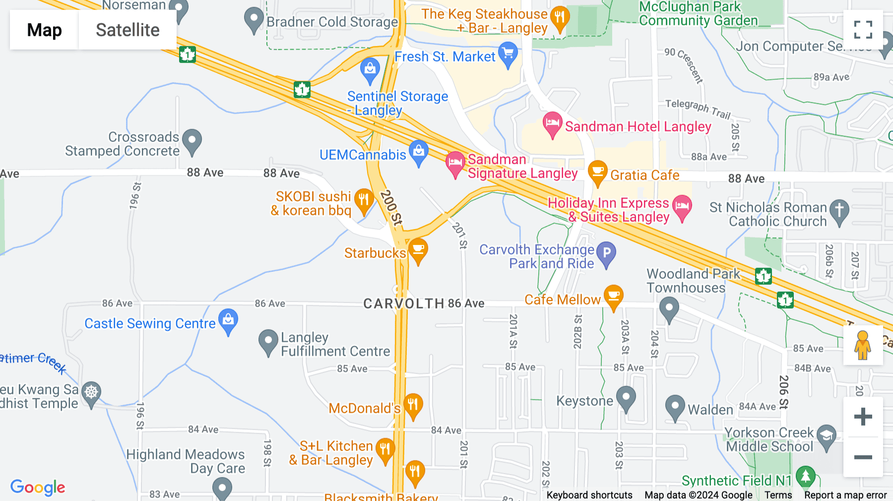 Click for interative map of Langley Business Centre, 8661 201st Street, Langley