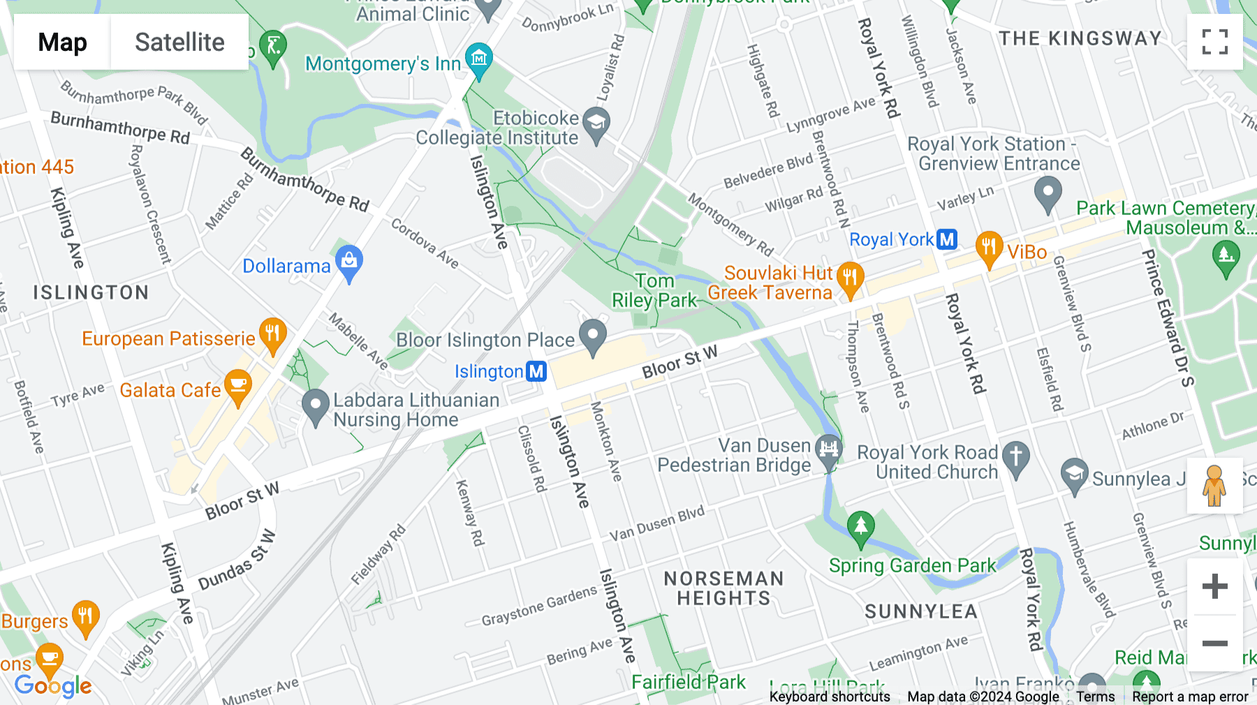 Click for interative map of 3250 Bloor Street West, Toronto