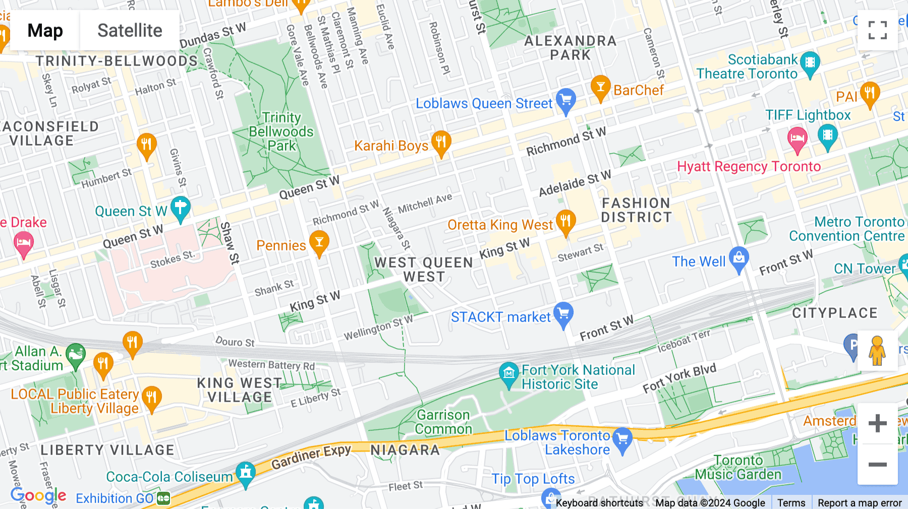 Click for interative map of 786 King Street West, Toronto