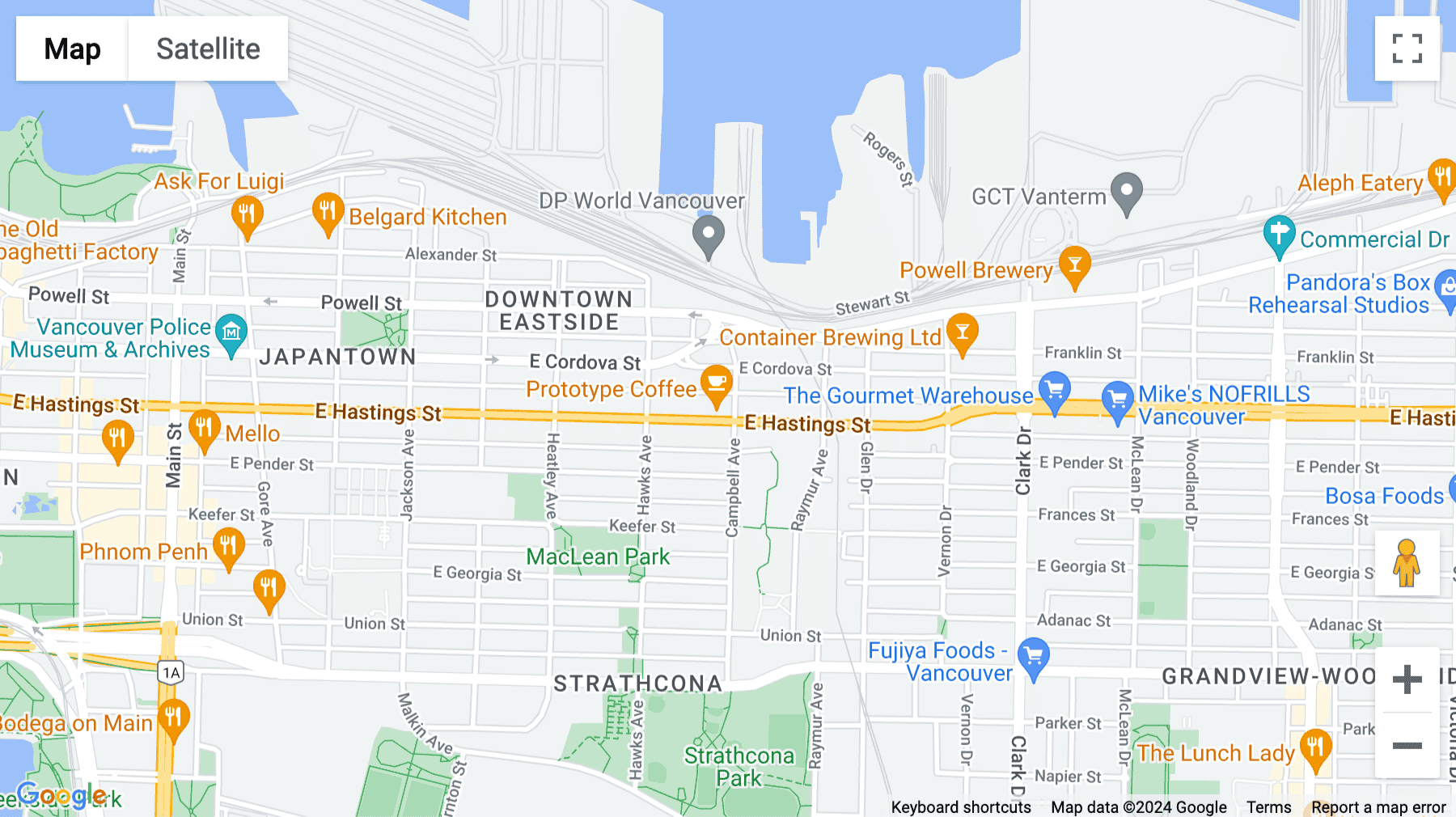 Click for interative map of 308, 877 East Hastings Street, Vancouver