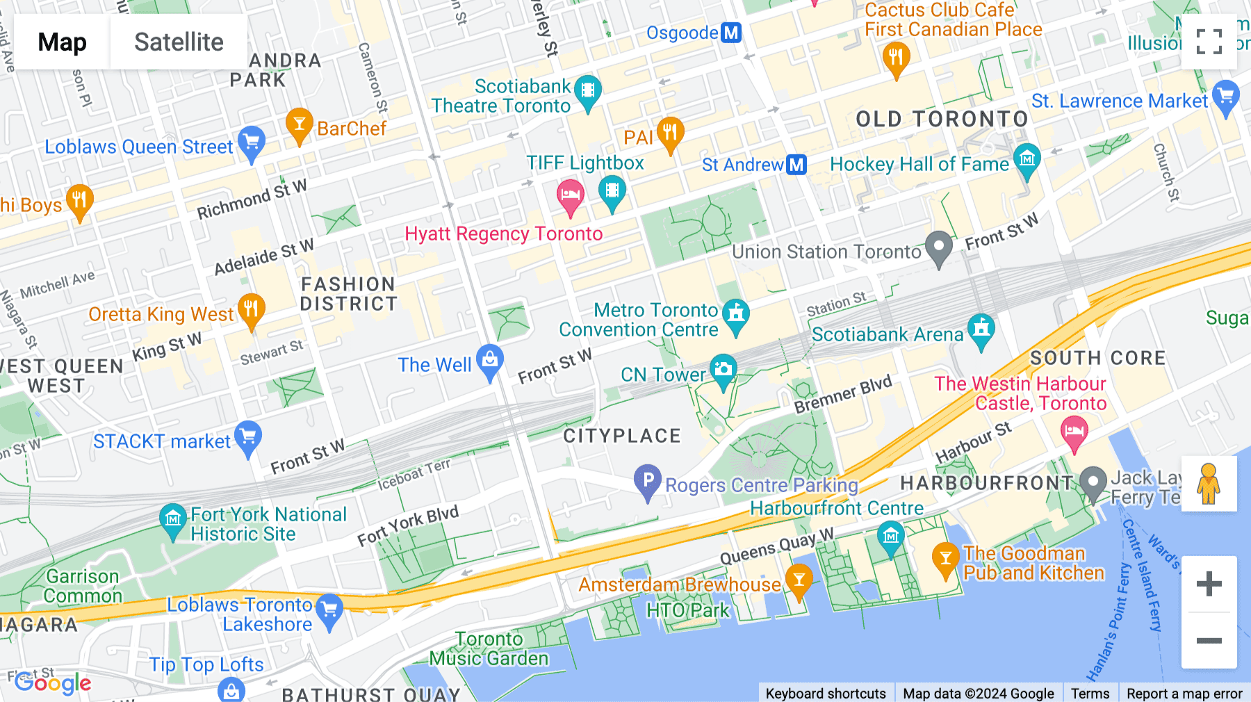 Click for interative map of 325 Front West Street, Toronto