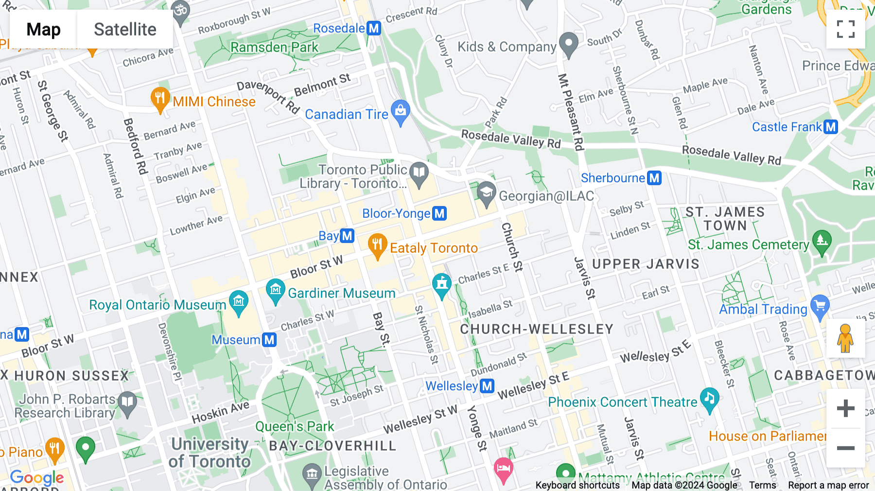 Click for interative map of 33 Bloor Street East, Toronto Market, M4W 3H1, Toronto