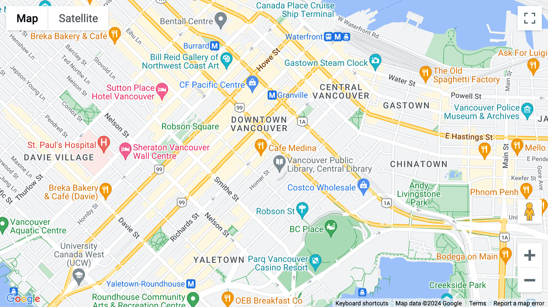 Click for interative map of 400 West Georgia Street, Floor 1-9, Vancouver