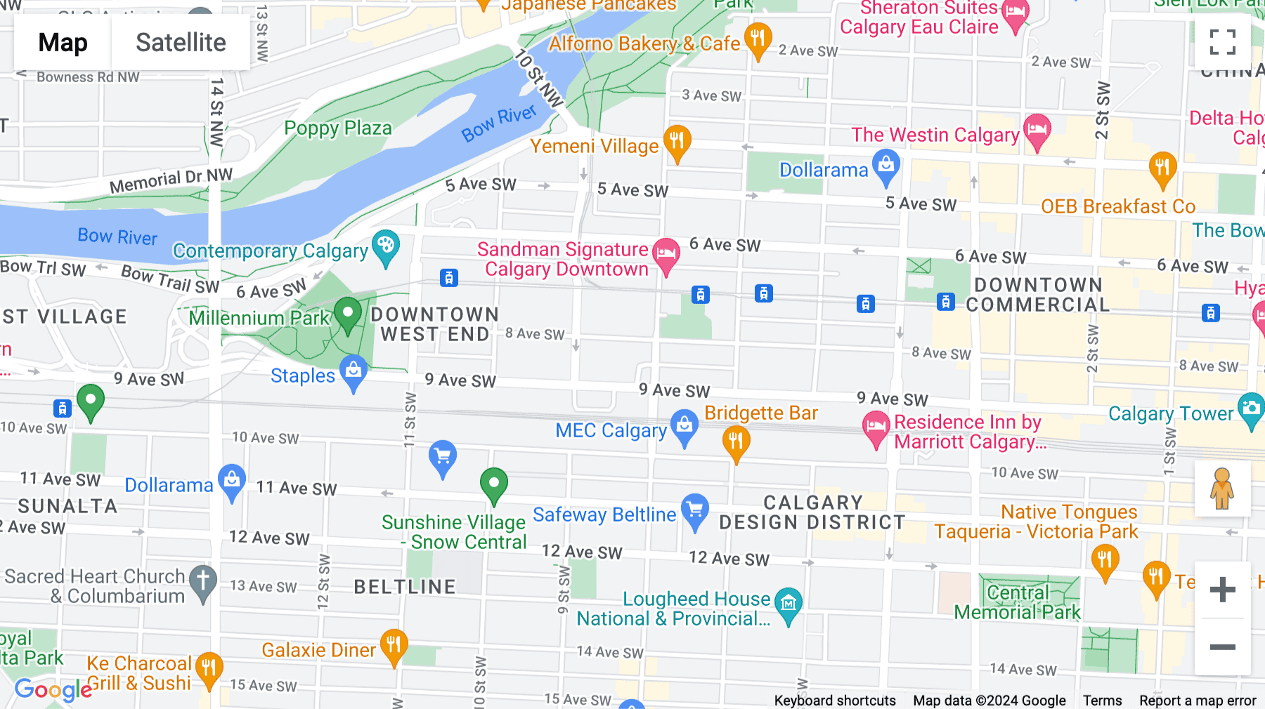 Click for interative map of 903 8th Avenue Southwest, Calgary