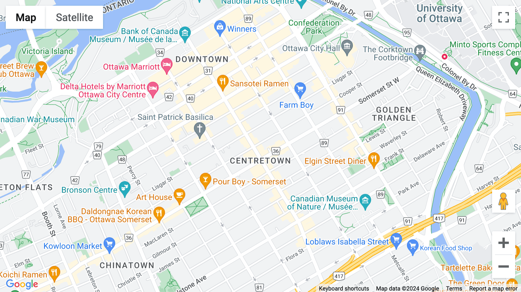 Click for interative map of 396 Cooper Street, Ottawa