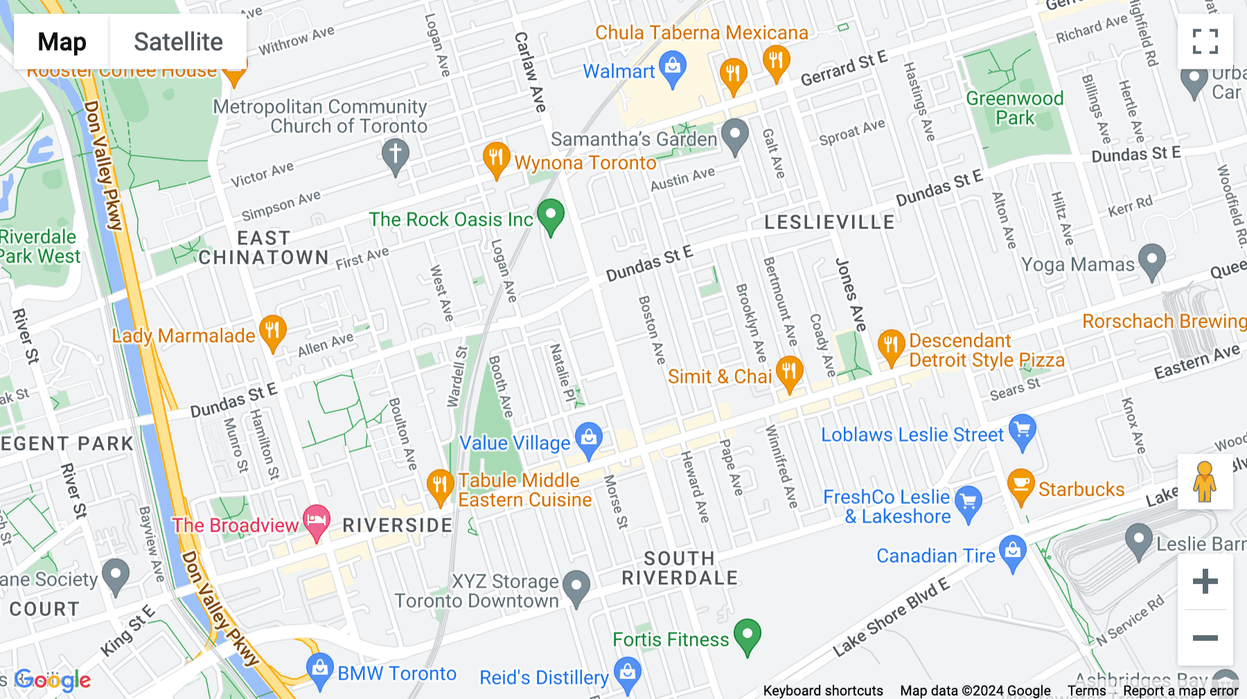 Click for interative map of 235 Carlaw Avenue, Toronto