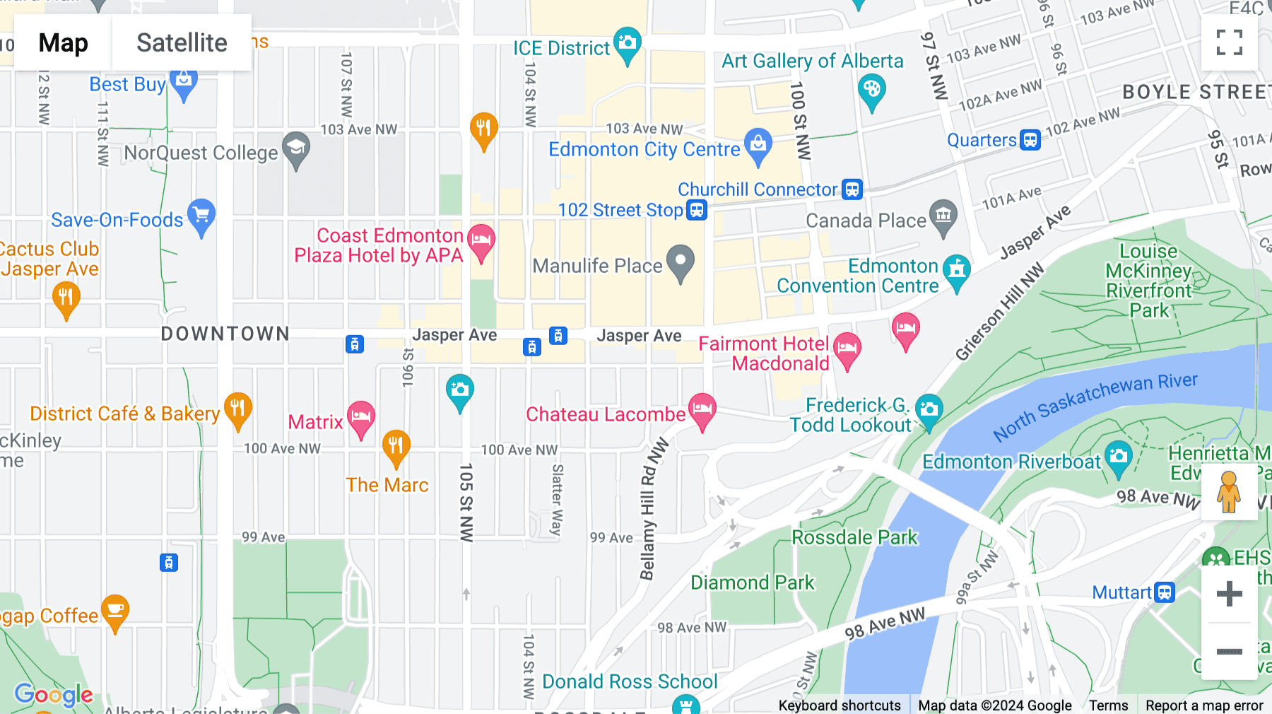 Click for interative map of 10201 Jasper Avenue, Enbridge Tower, Basement and Ground Floor, Edmonton
