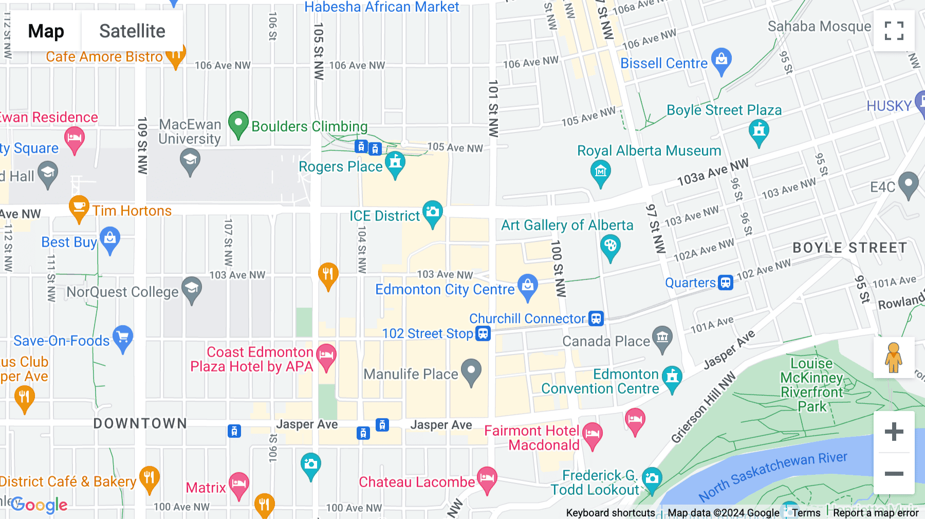 Click for interative map of 10104, 103rd Avenue, Bell Tower, Edmonton