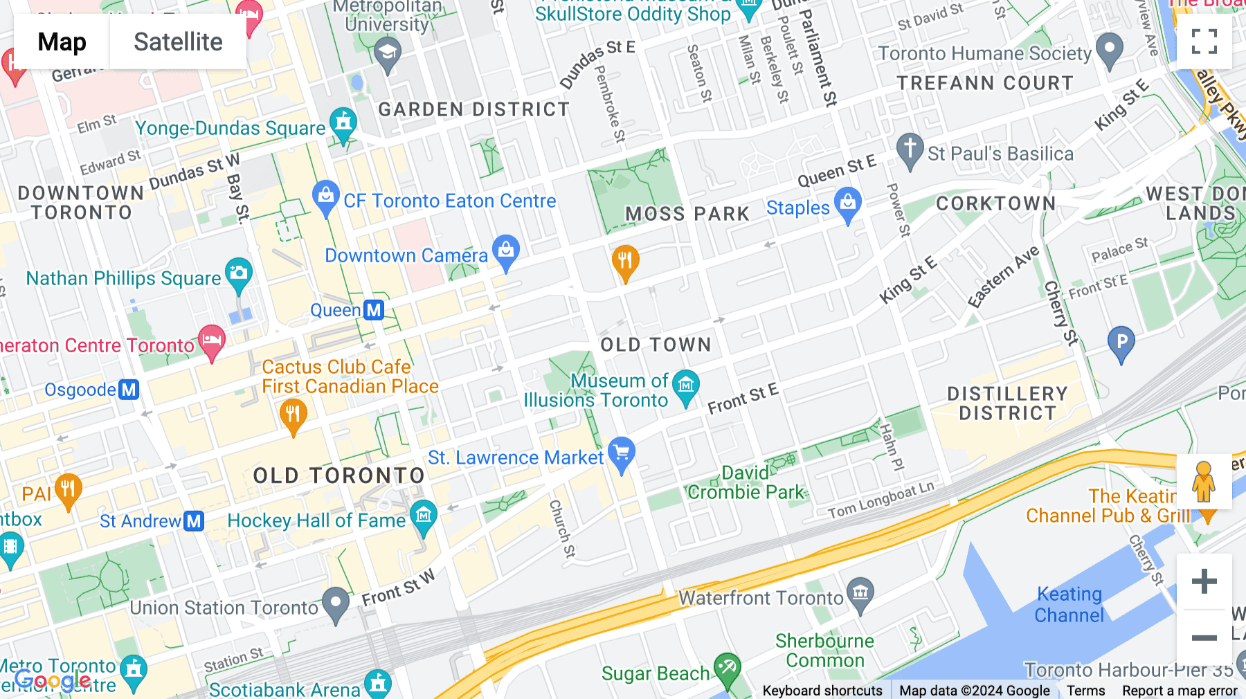 Click for interative map of 207 Adelaide Street East, Suite 100 & Suite 200, Toronto