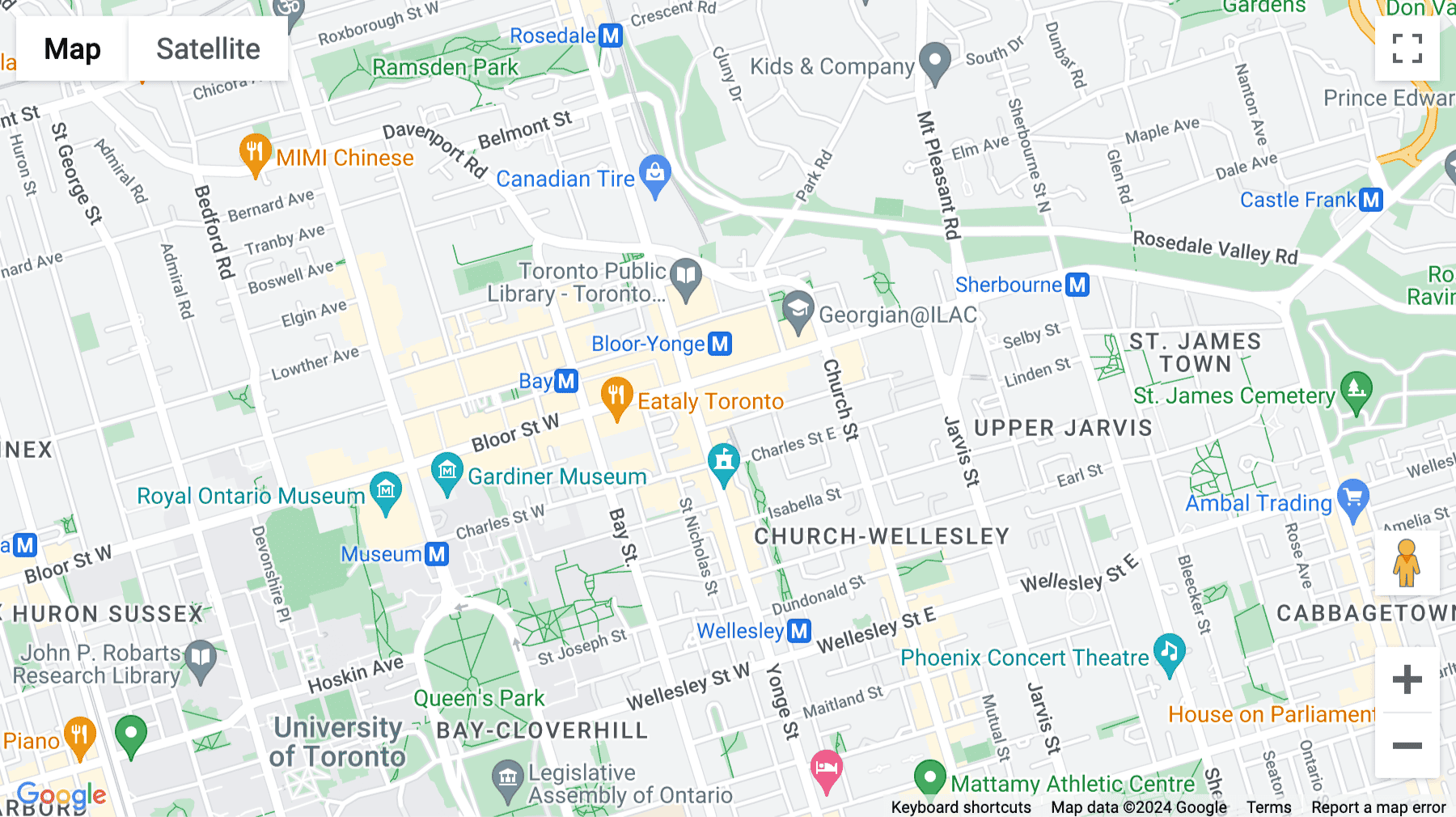 Click for interative map of 33 Bloor Street East, Toronto Market, M4W 3H1, Toronto