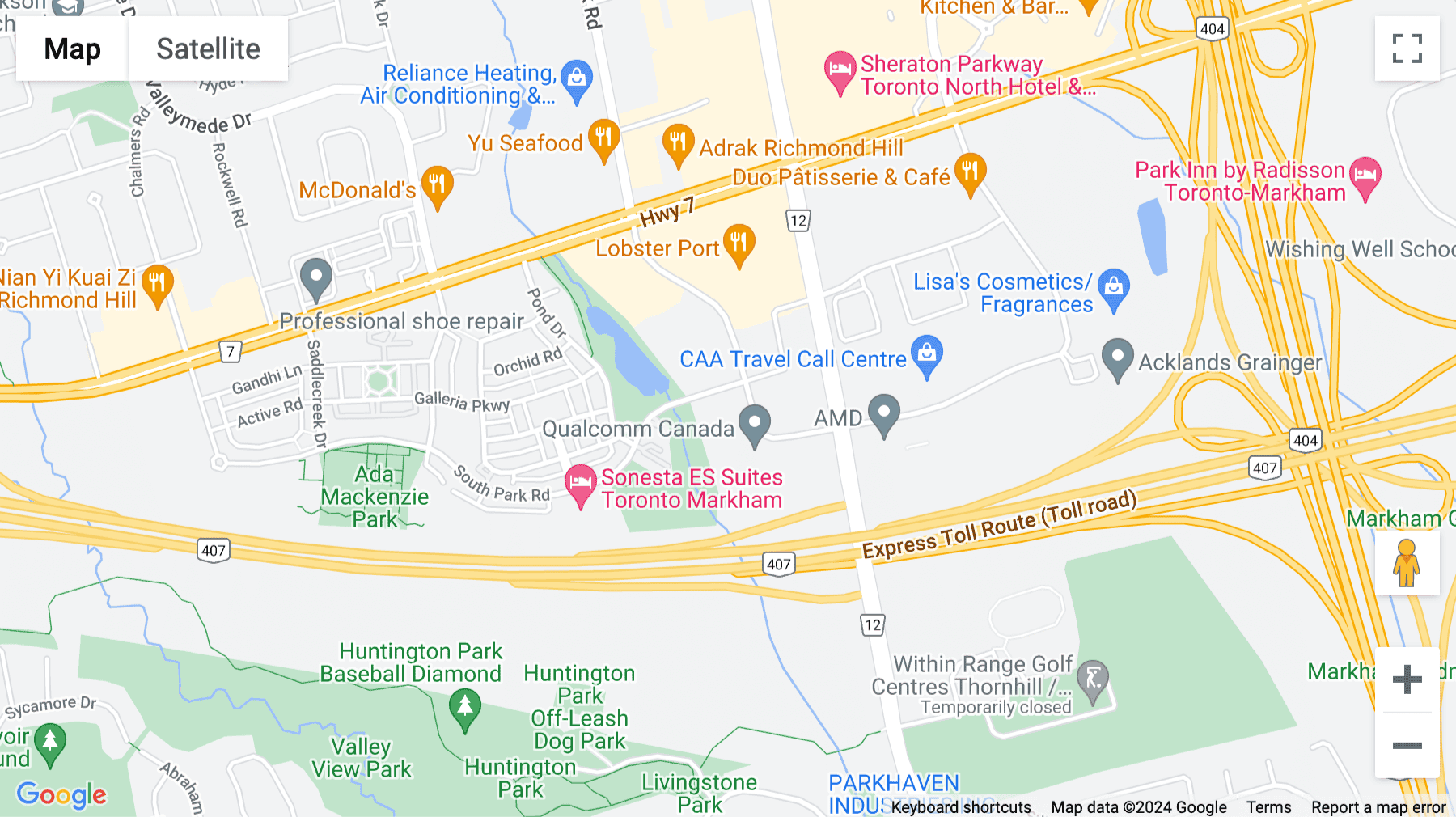 Click for interative map of 125 Commerce Valley Drive West, 7th Floor, Markham
