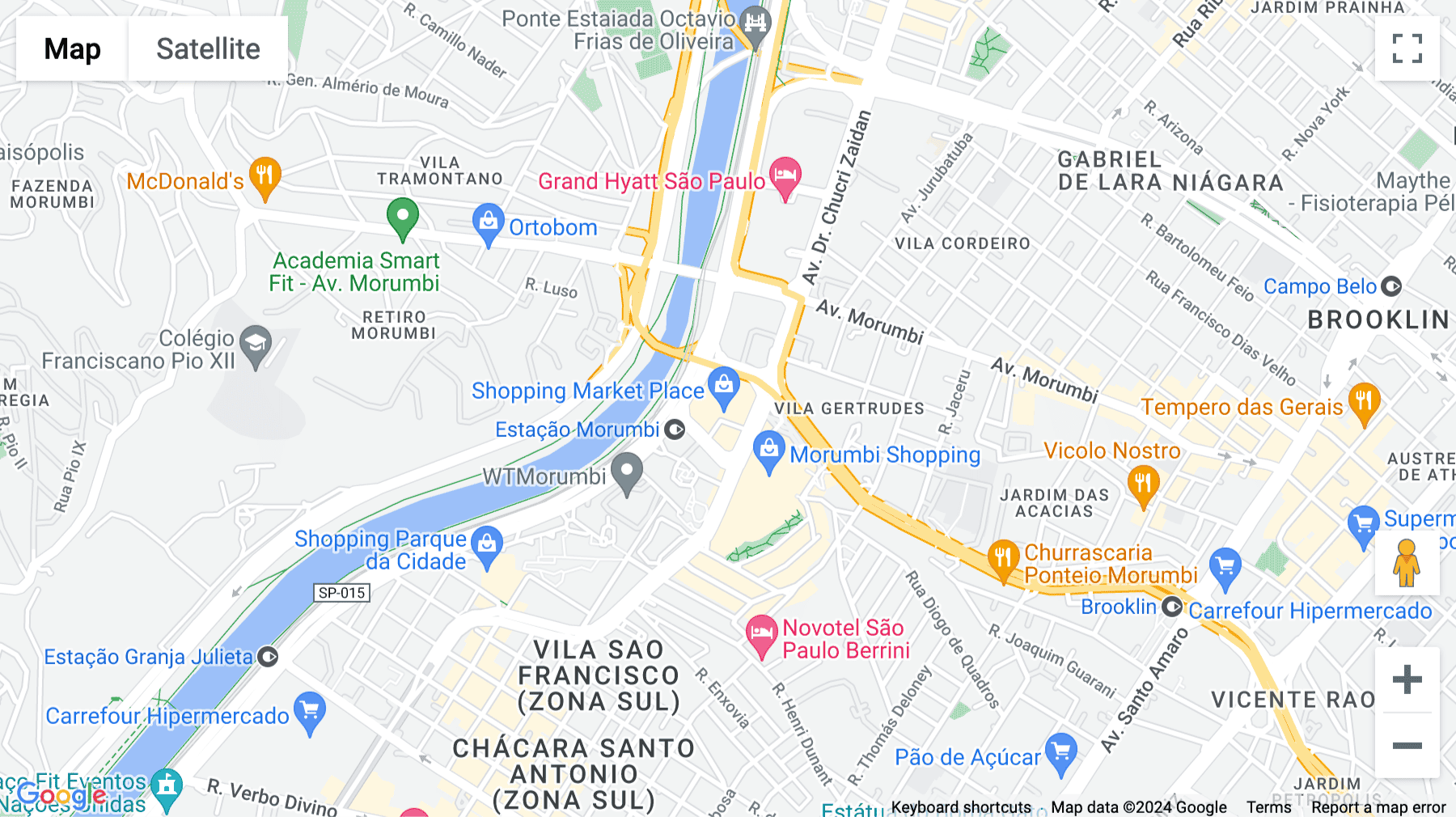 Click for interative map of Avenida Doutor Chucri Zaidan, 920, Market Place, Sao Paulo