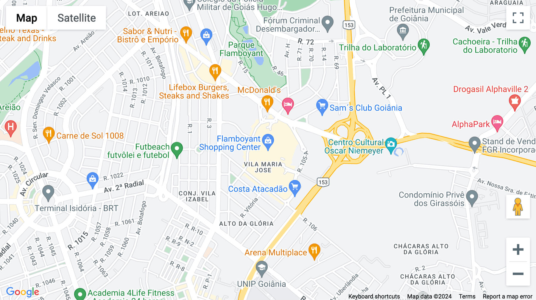 Click for interative map of Flamboyant, Avenida Deputado Jamel Cecílio, 3300, Goiânia