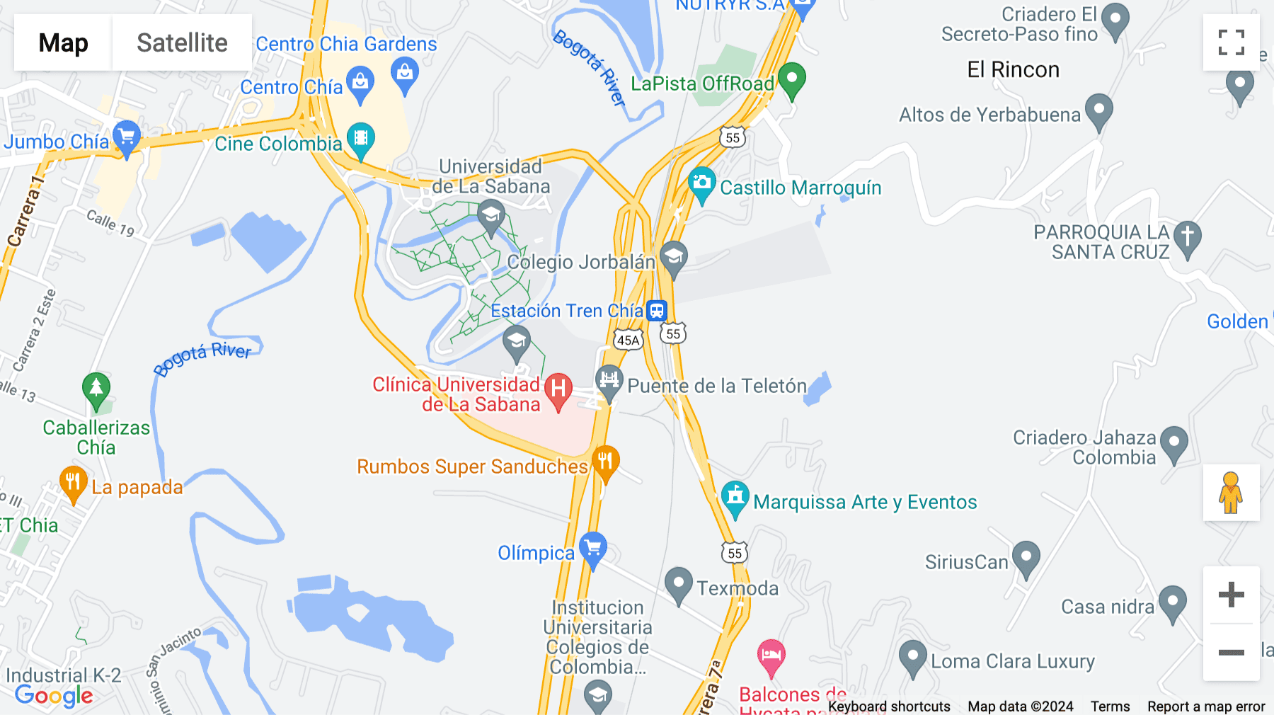 Click for interative map of Vereda Fagua, Sector La Caro, Autopista Norte, Proyecto Sibelius Empresaria 2, Municipio de Chia Cudinamarca, Chia