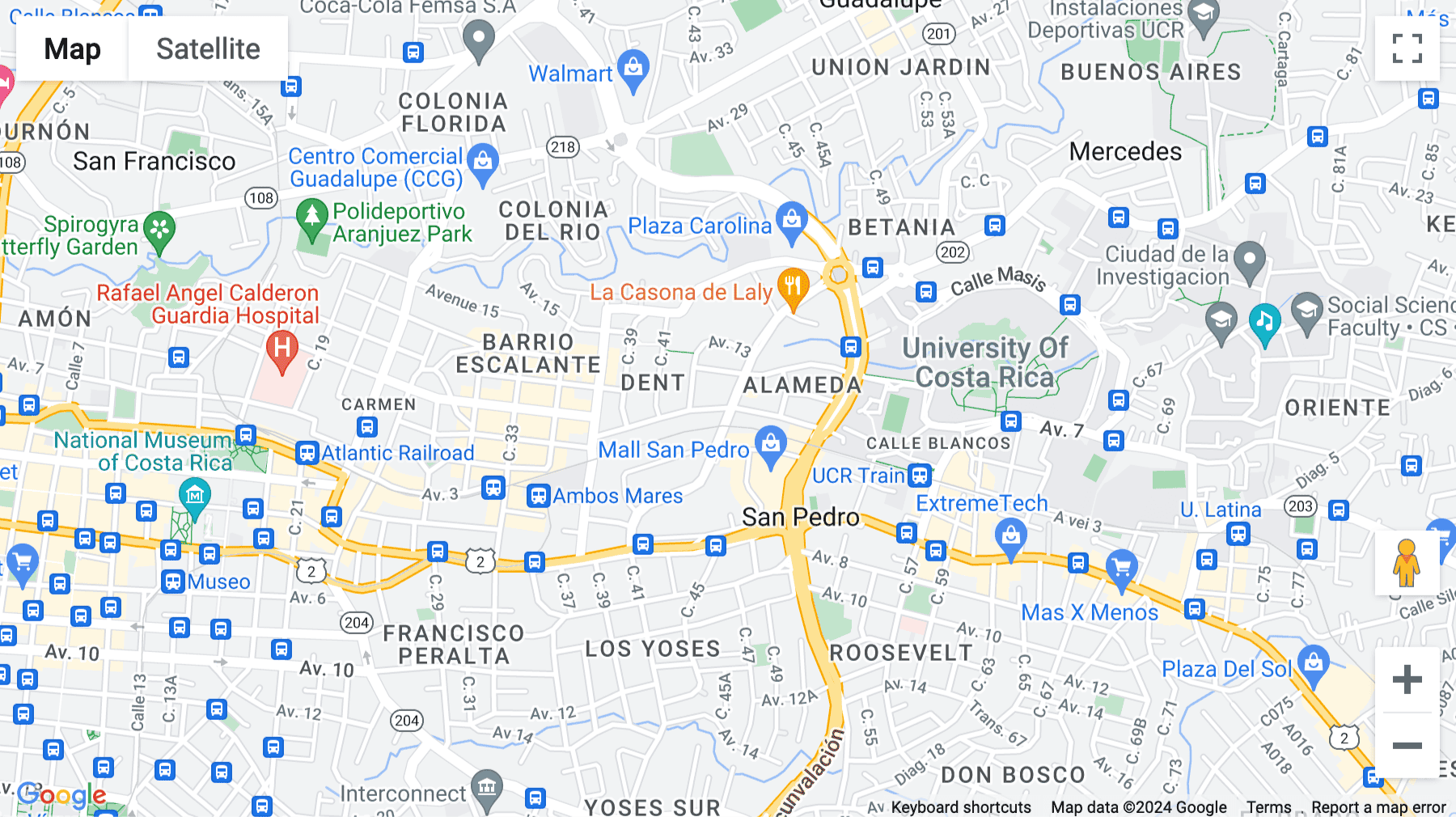 Click for interative map of Boulevard Dent, San Pedro, San Jose