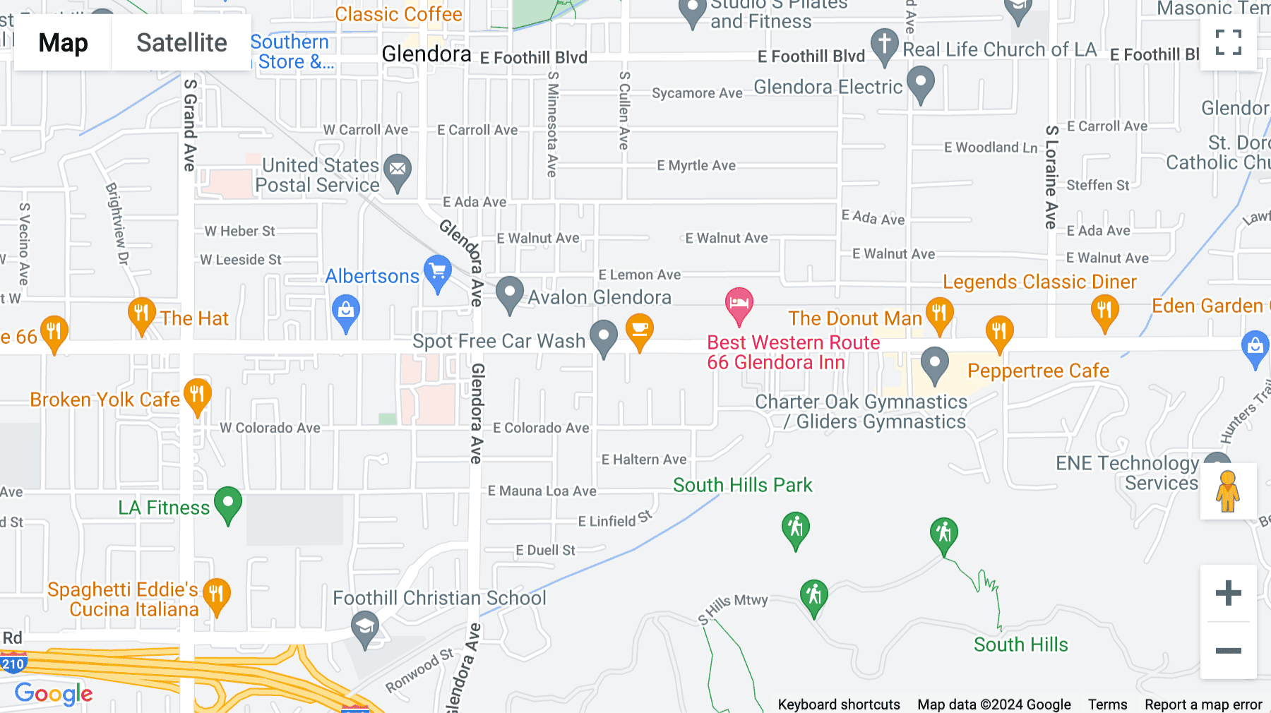 Click for interative map of 440 East Route 66, Glendora