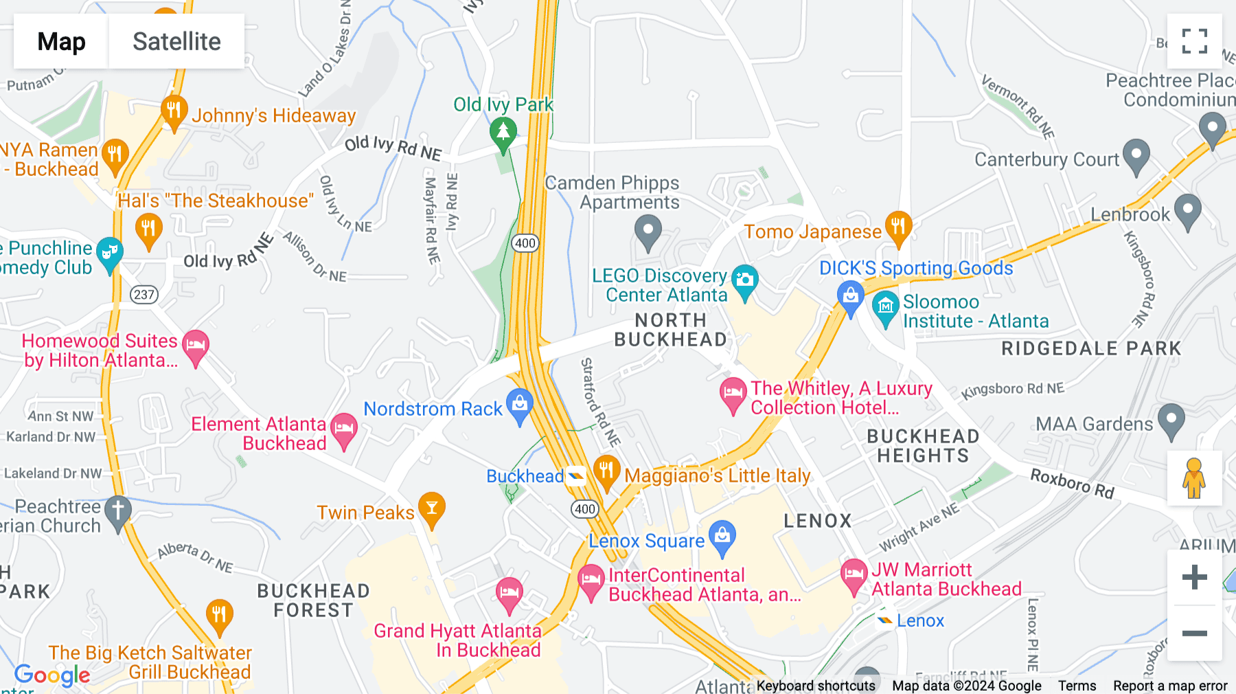 Click for interative map of 3550 Lenox Road NorthEast, Three Aliance Center, 21st Floor, Atlanta
