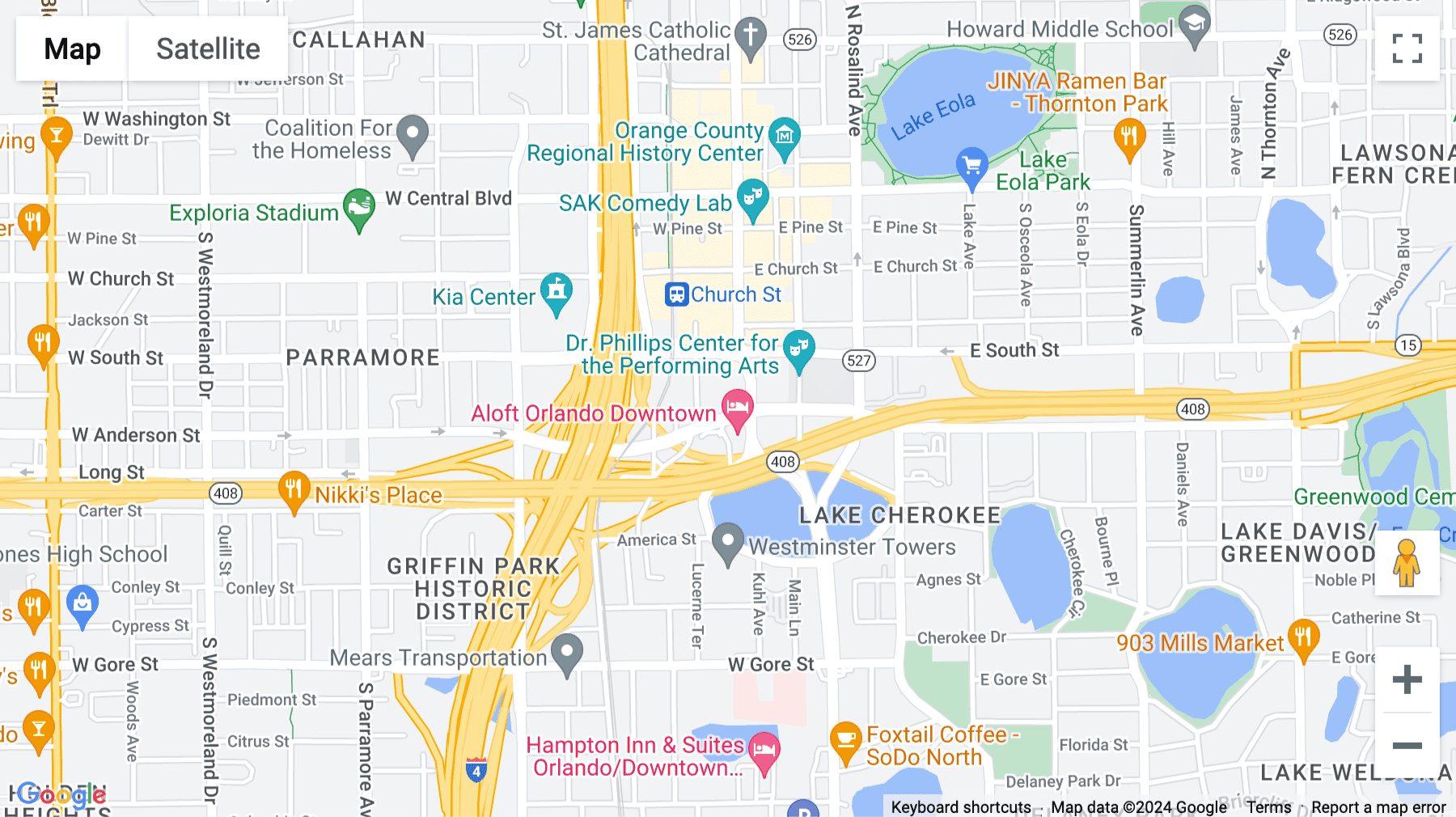 Click for interative map of 450 South Orange Avenue, 3rd Floor, Orlando (Florida)