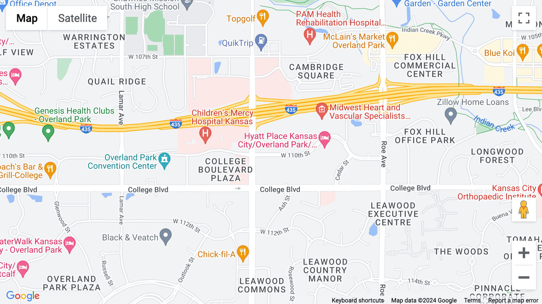 Click for interative map of 5440 West 110th Street, Suite 300, Creative Planning Plaza, Overland Park