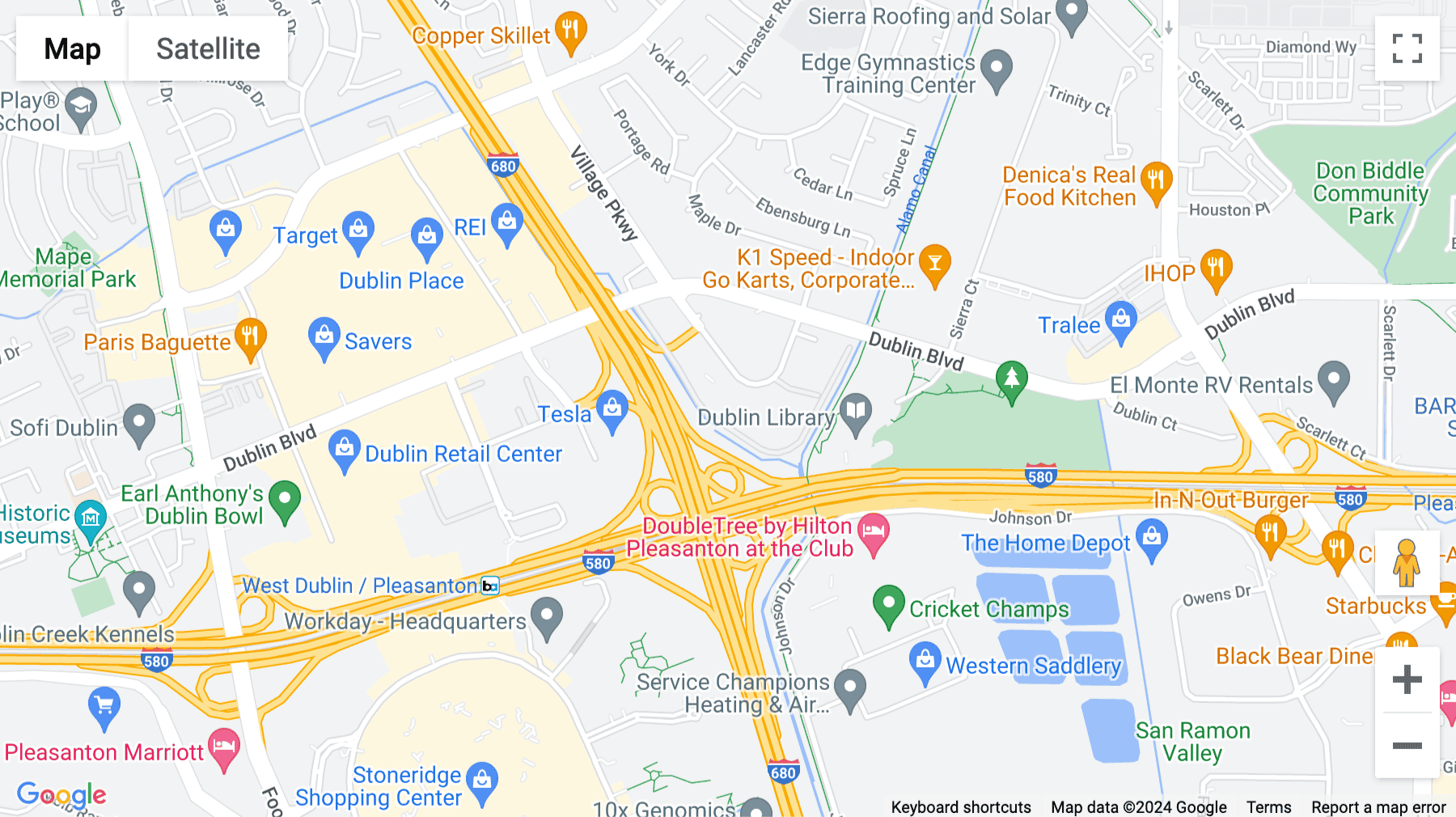 Click for interative map of 6200 Village Parkway, Dublin (California)