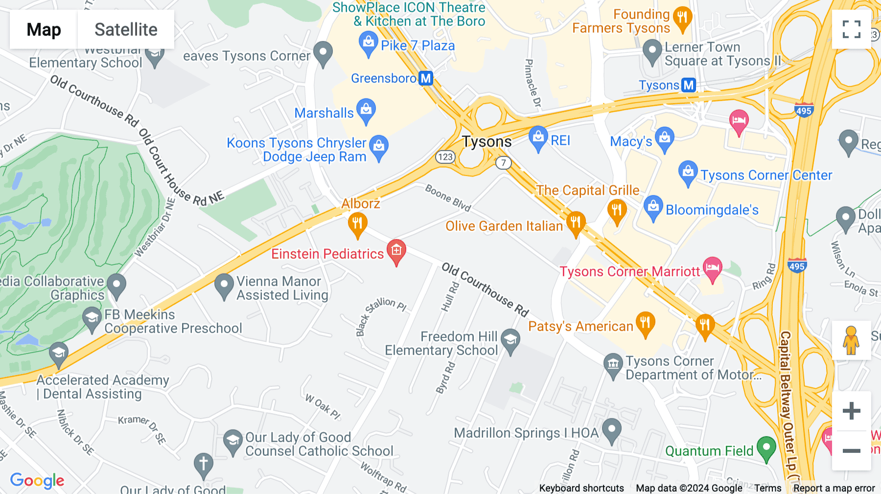 Click for interative map of 8320 Old Courthouse Road, Suite 500, Vienna (Virginia)