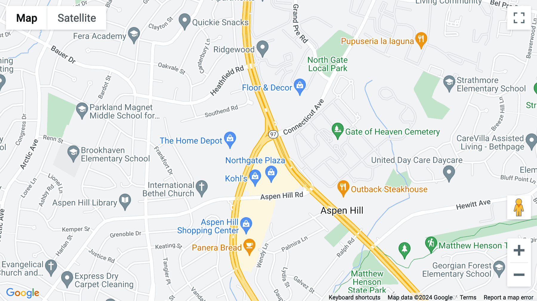 Click for interative map of 13975 Connecticut Avenue, Silver Spring
