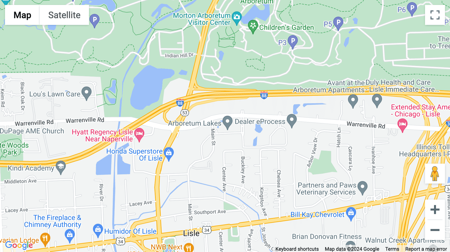 Click for interative map of 1001 Warrenville Road, Suite 150, Lisle