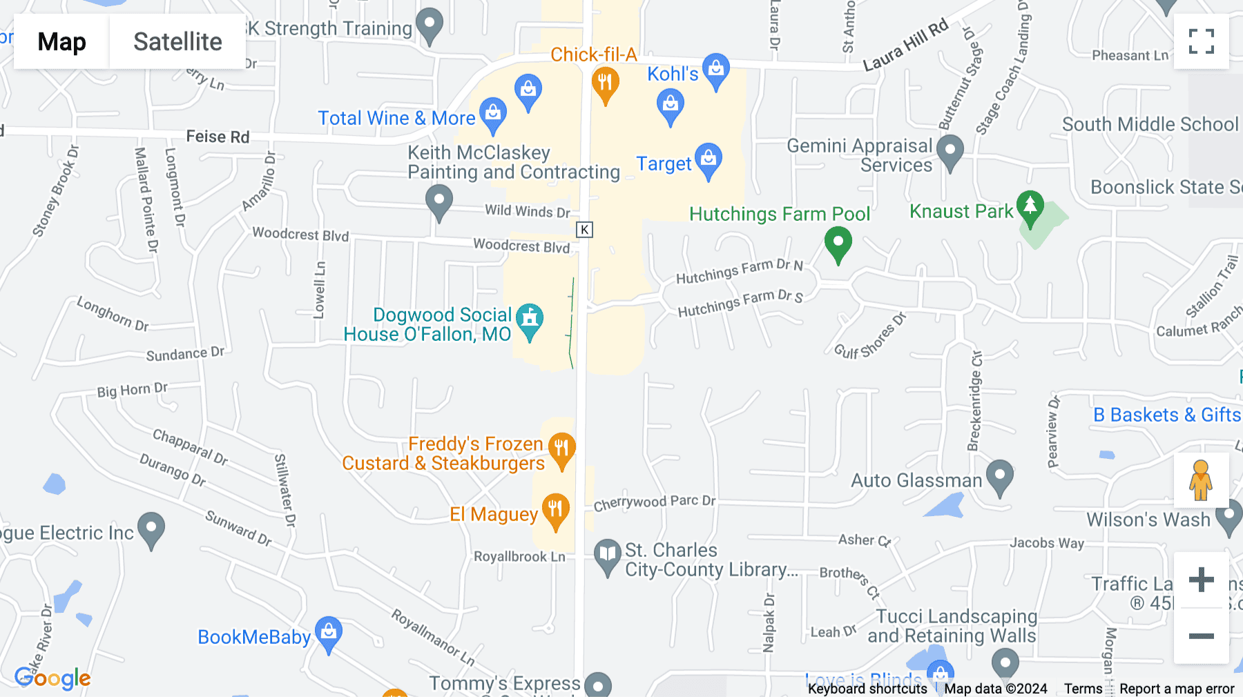 Click for interative map of 2528 Highway K, Suite 204, O'Fallon