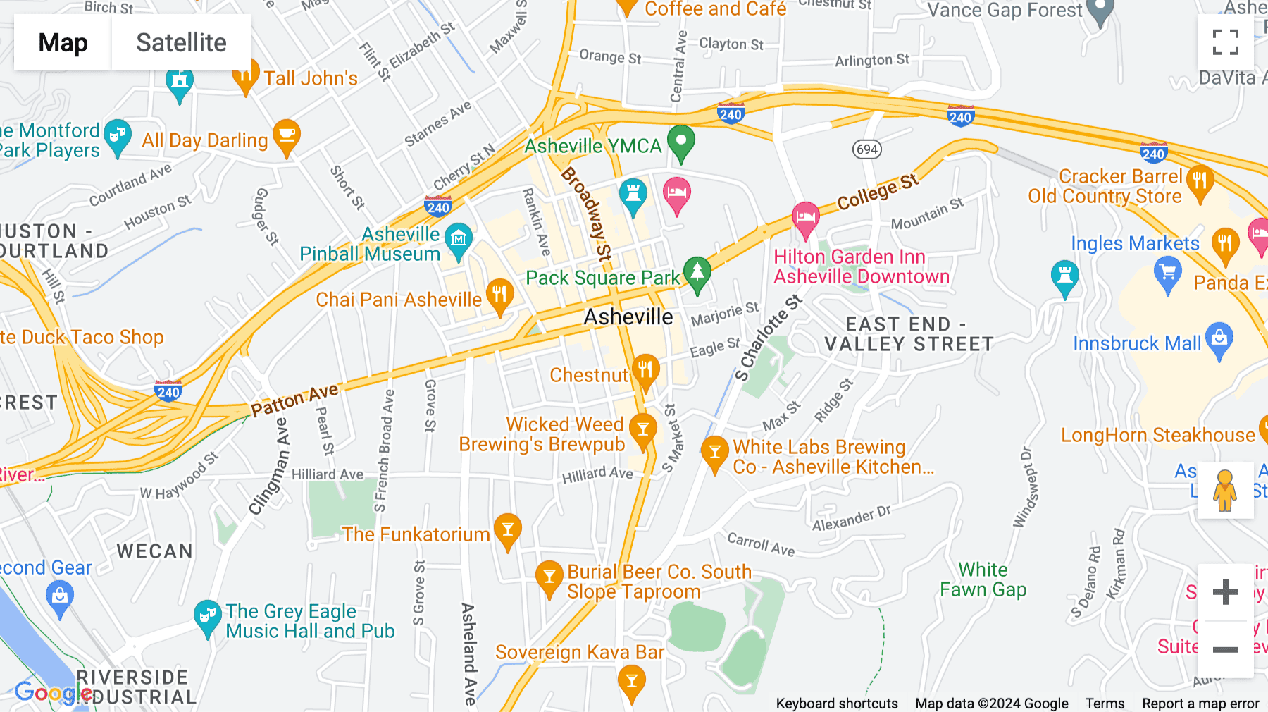 Click for interative map of 16 Biltmore Avenue, Asheville