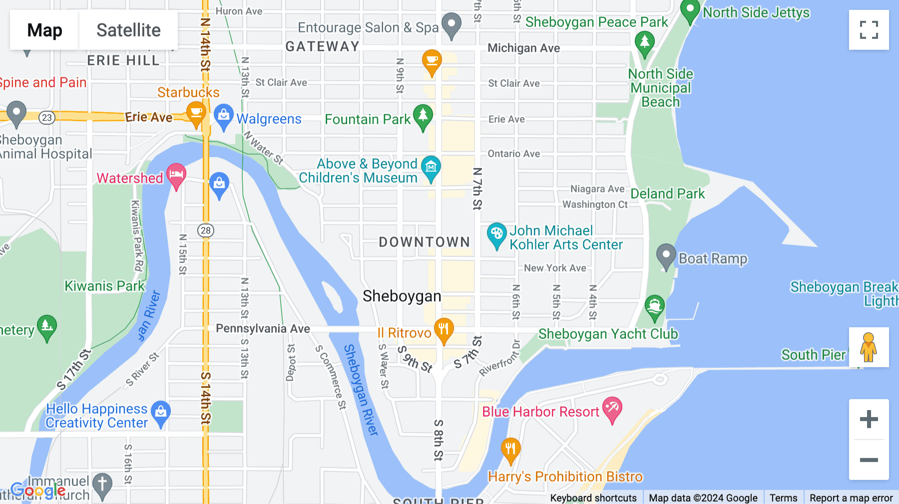 Click for interative map of 703 North 8th Street, 300, Sheboygan