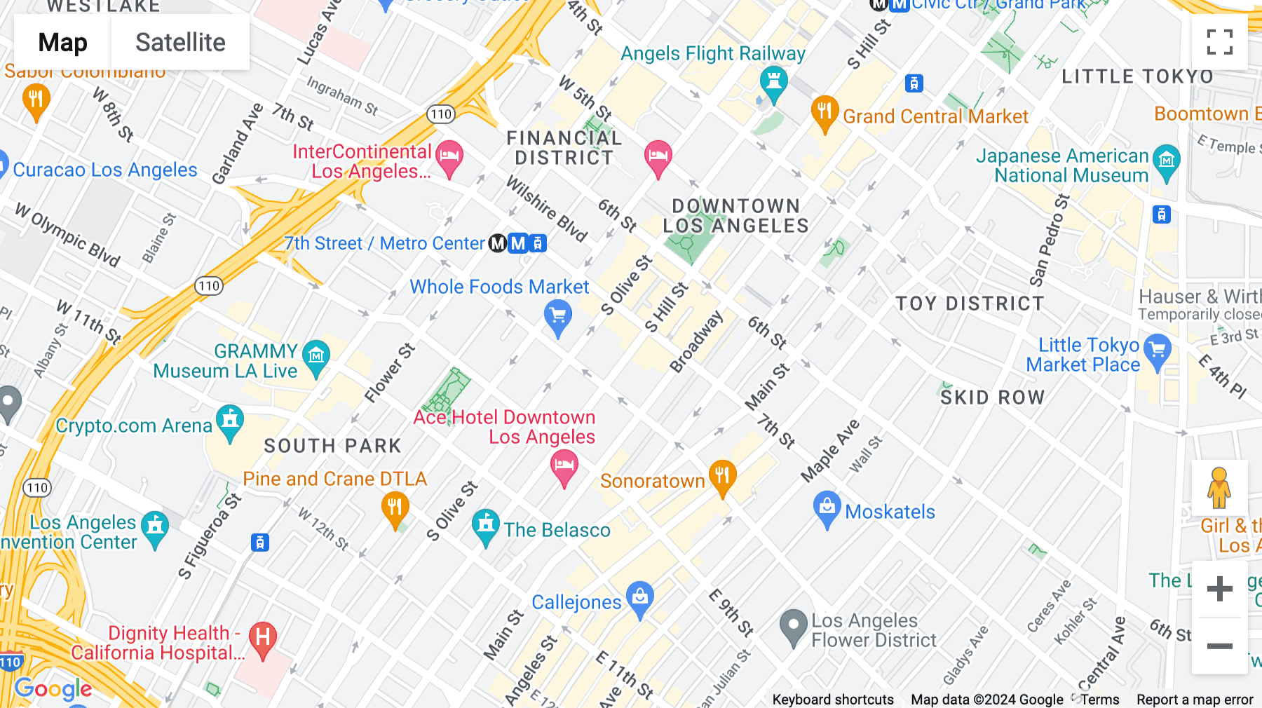 Click for interative map of 718 South Hill Street, 3rd & 5th Floor, Los Angeles