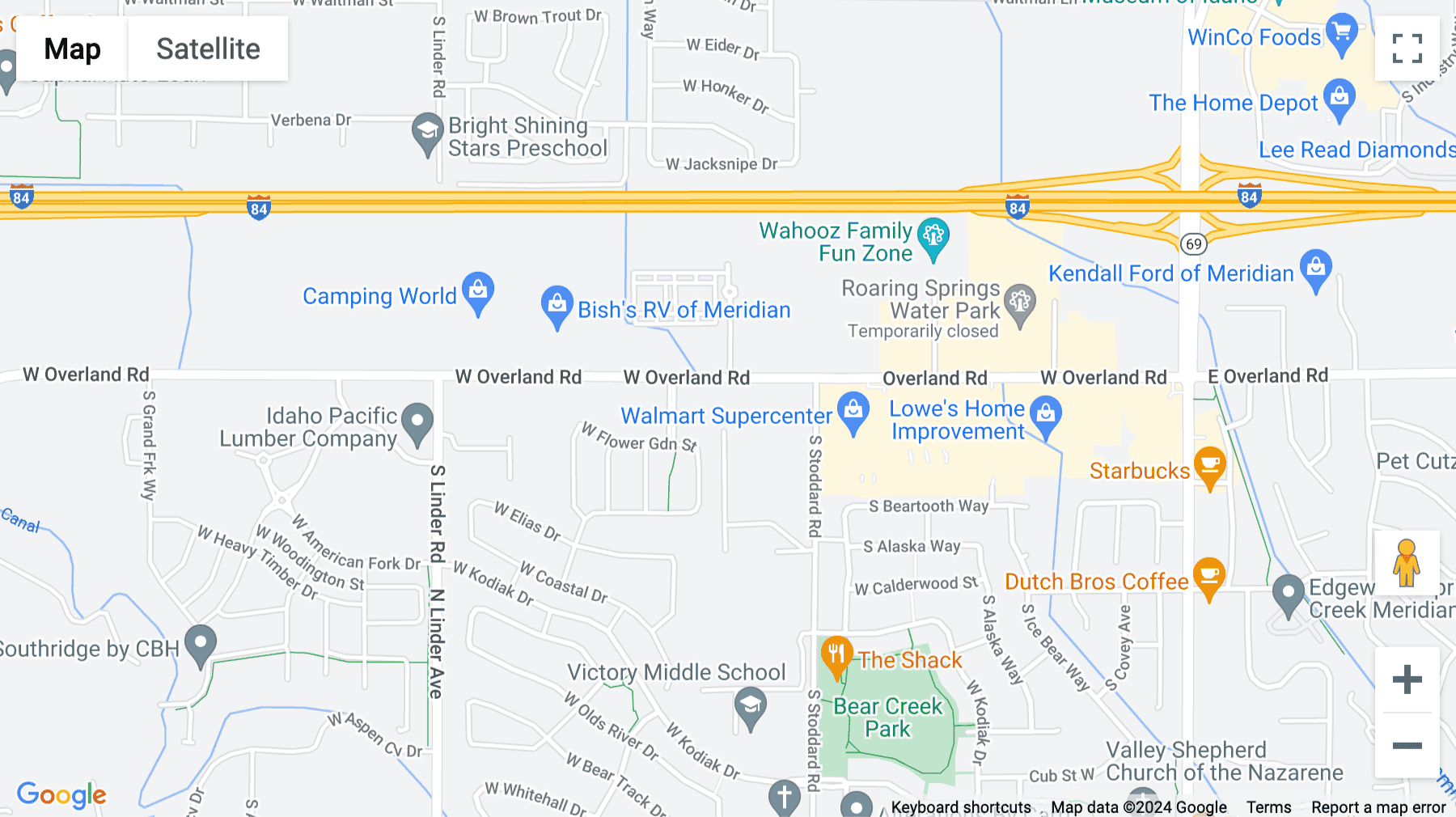 Click for interative map of 943 West Overland Road, 1st Floor, Meridian