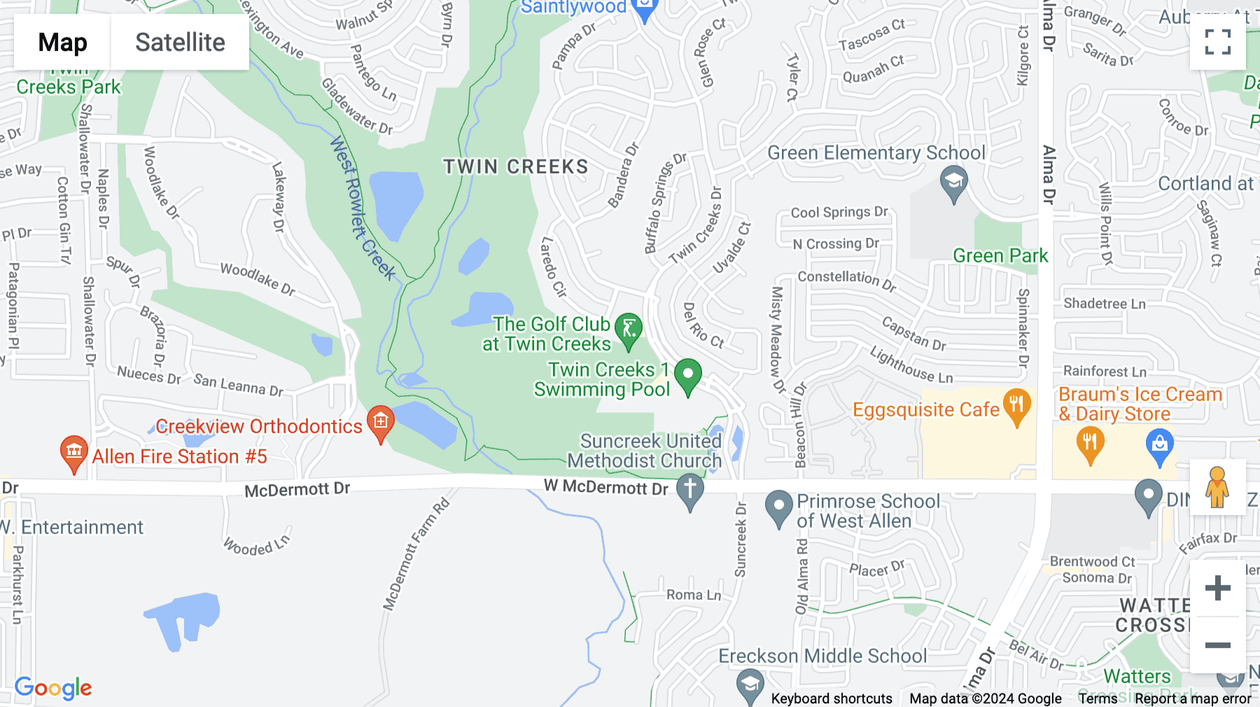 Click for interative map of 501 Twin Creeks Drive, Allen
