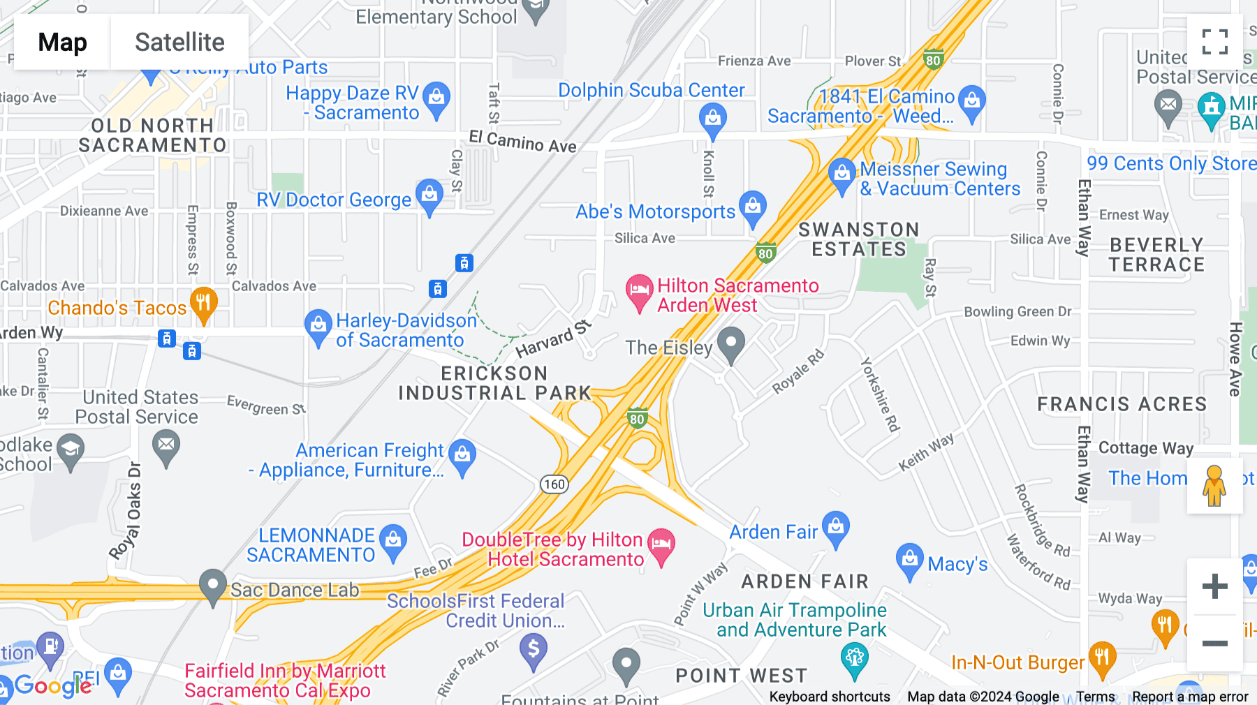 Click for interative map of 2180 Harvard Street, Sacramento
