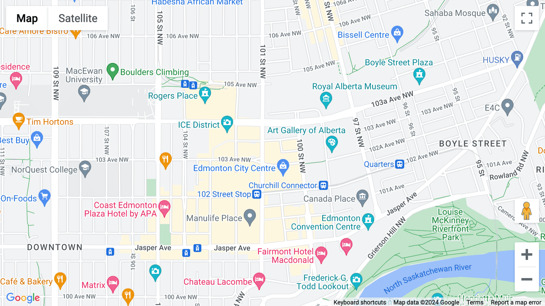 Click for interative map of 10235 101st Street, MNP Tower, Edmonton