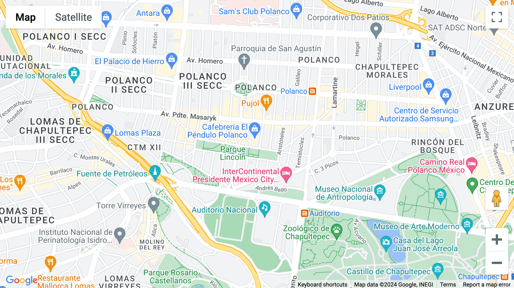 Click for interative map of Avenue Emilio Castelar 75, Polanco IV Secc, Miguel Hidalgo, Mexico City