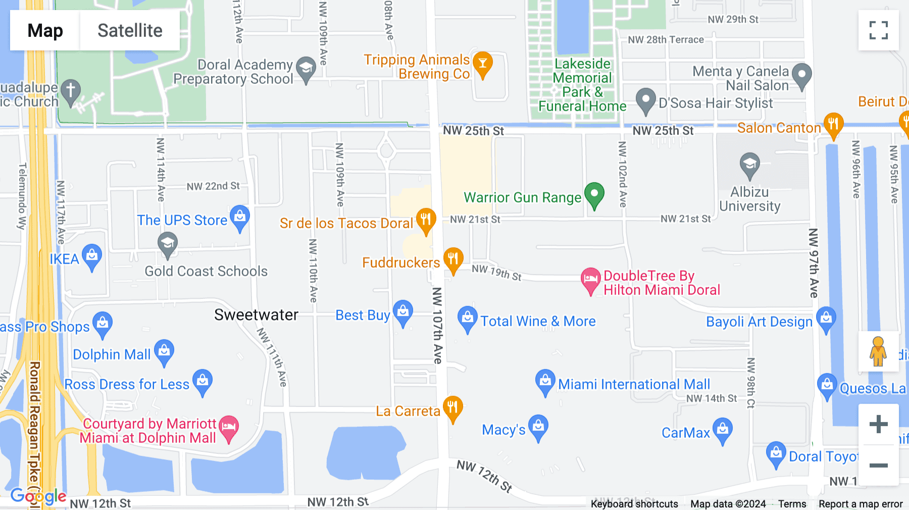 Click for interative map of 2001 NorthWest 107th Avenue, Suite 450, Doral