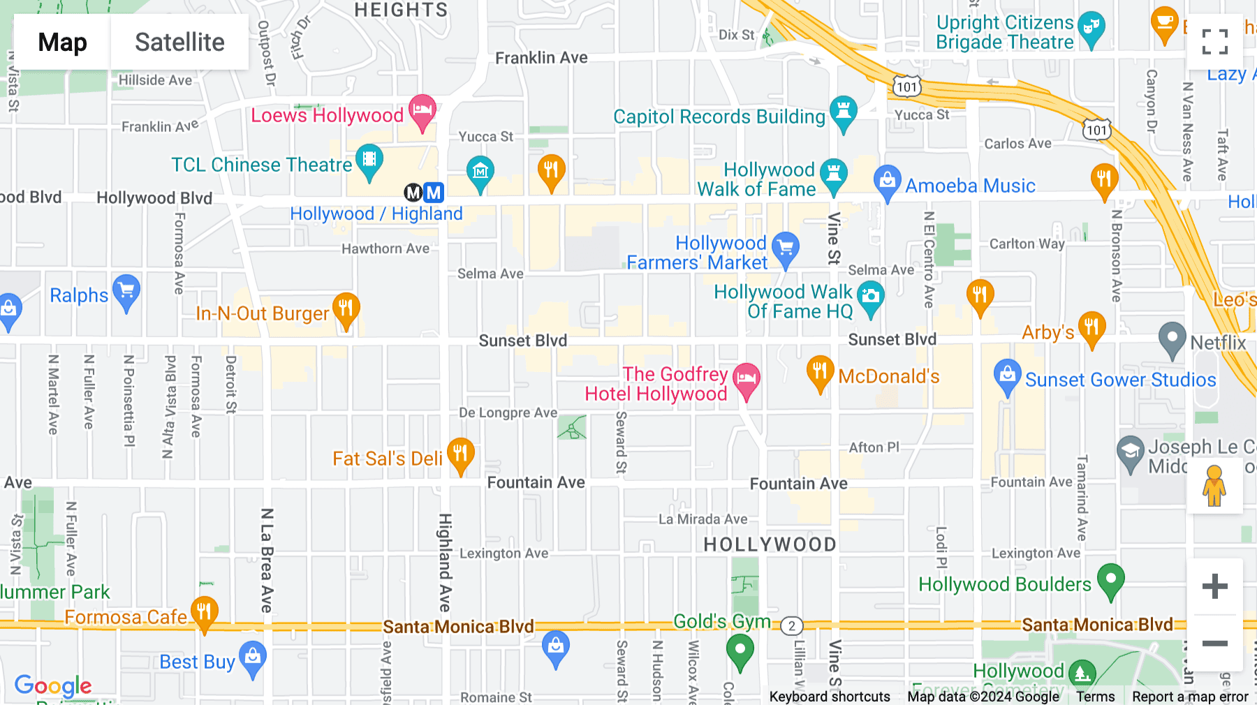 Click for interative map of 6600 West Sunset Boulevard, 2nd & 3rd Floor, Los Angeles