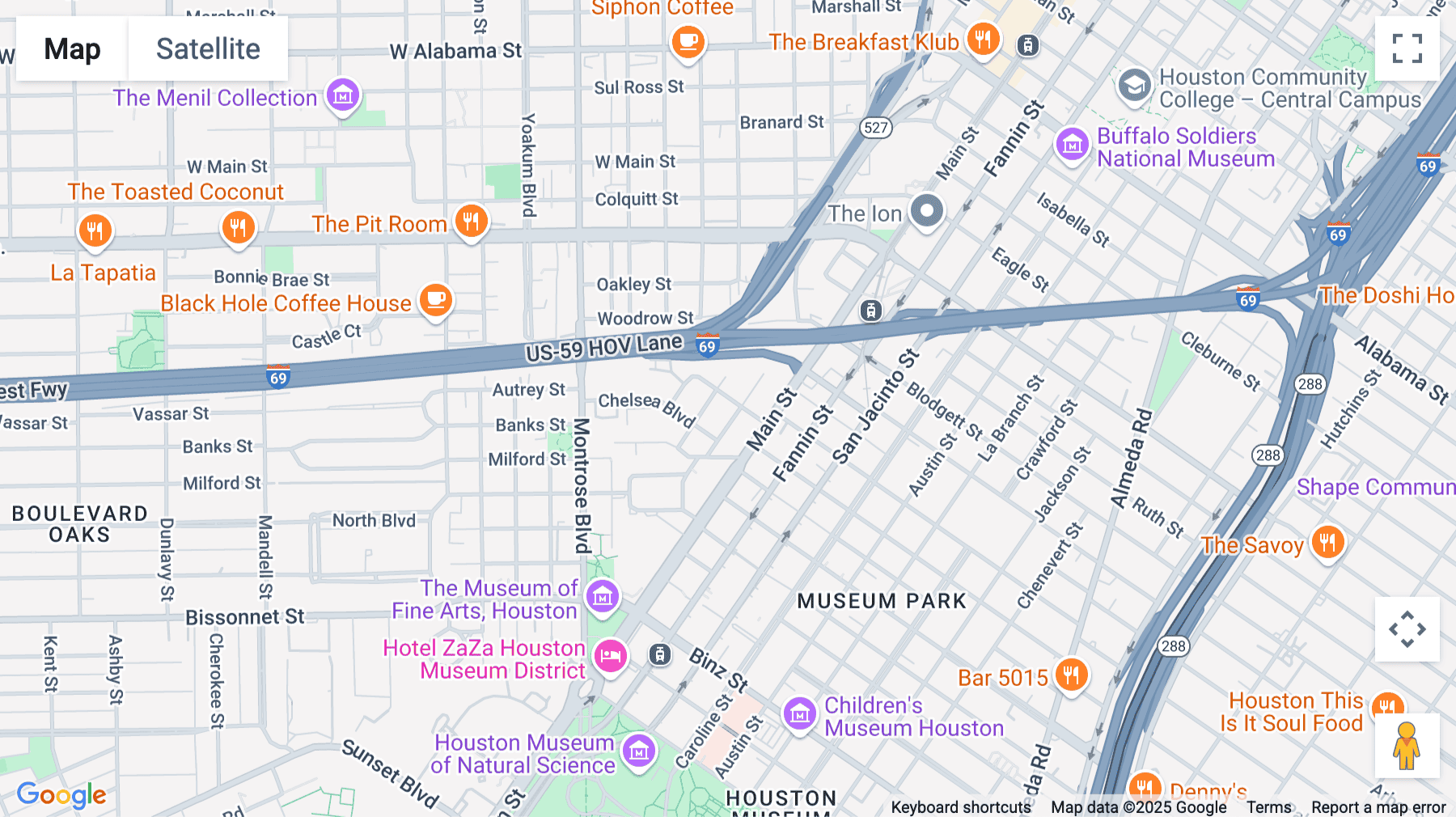 Click for interative map of 4900 Travis Street, Houston