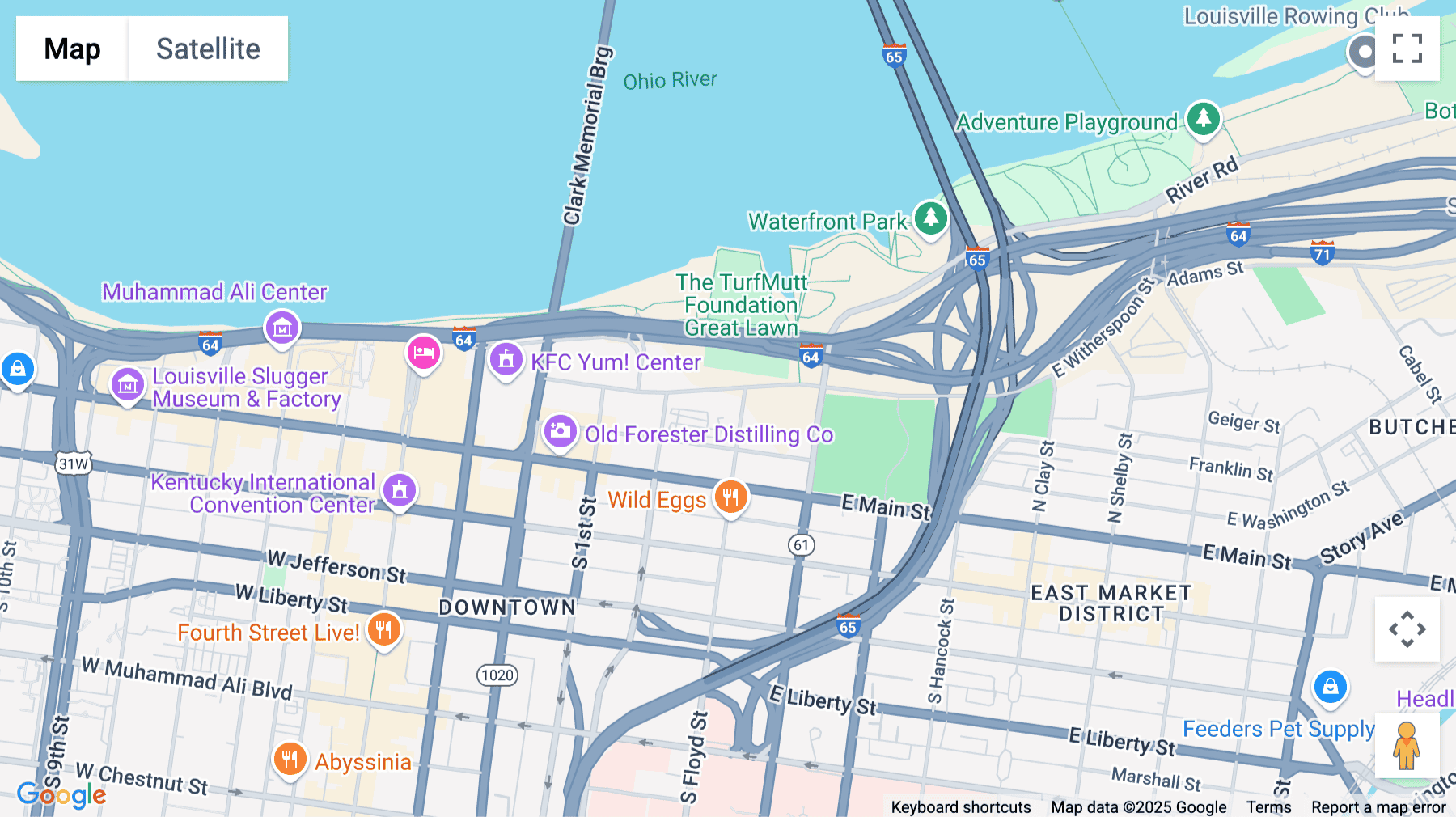 Click for interative map of 222 East Witherspoon Street, 1st Floor, Louisville