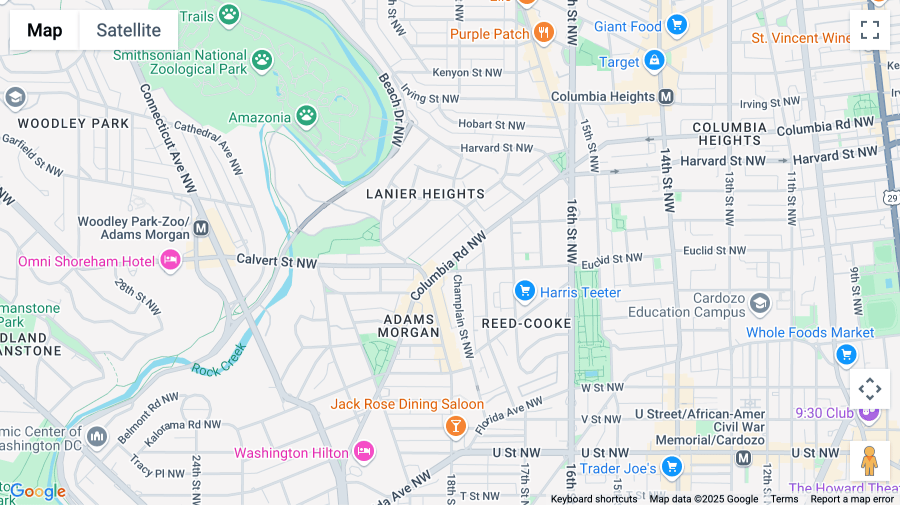 Click for interative map of 1763 Columbia Road NorthWest, Washington DC