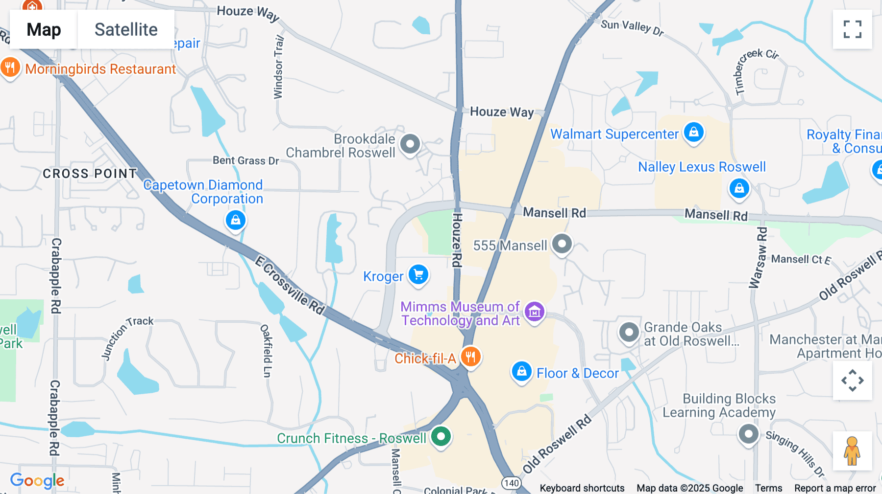 Click for interative map of 675 Mansell Road, Mansell West Office Park, Roswell