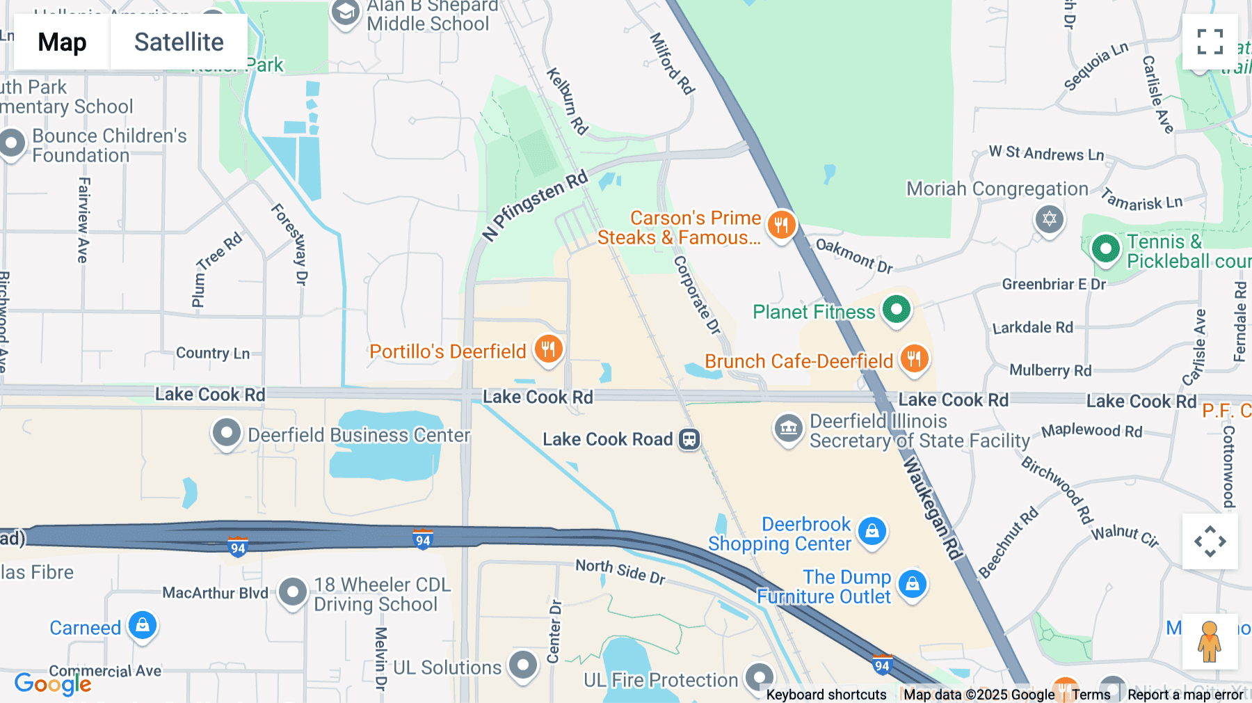Click for interative map of 570 Lake Cook Road, Suite 300, Deerfield